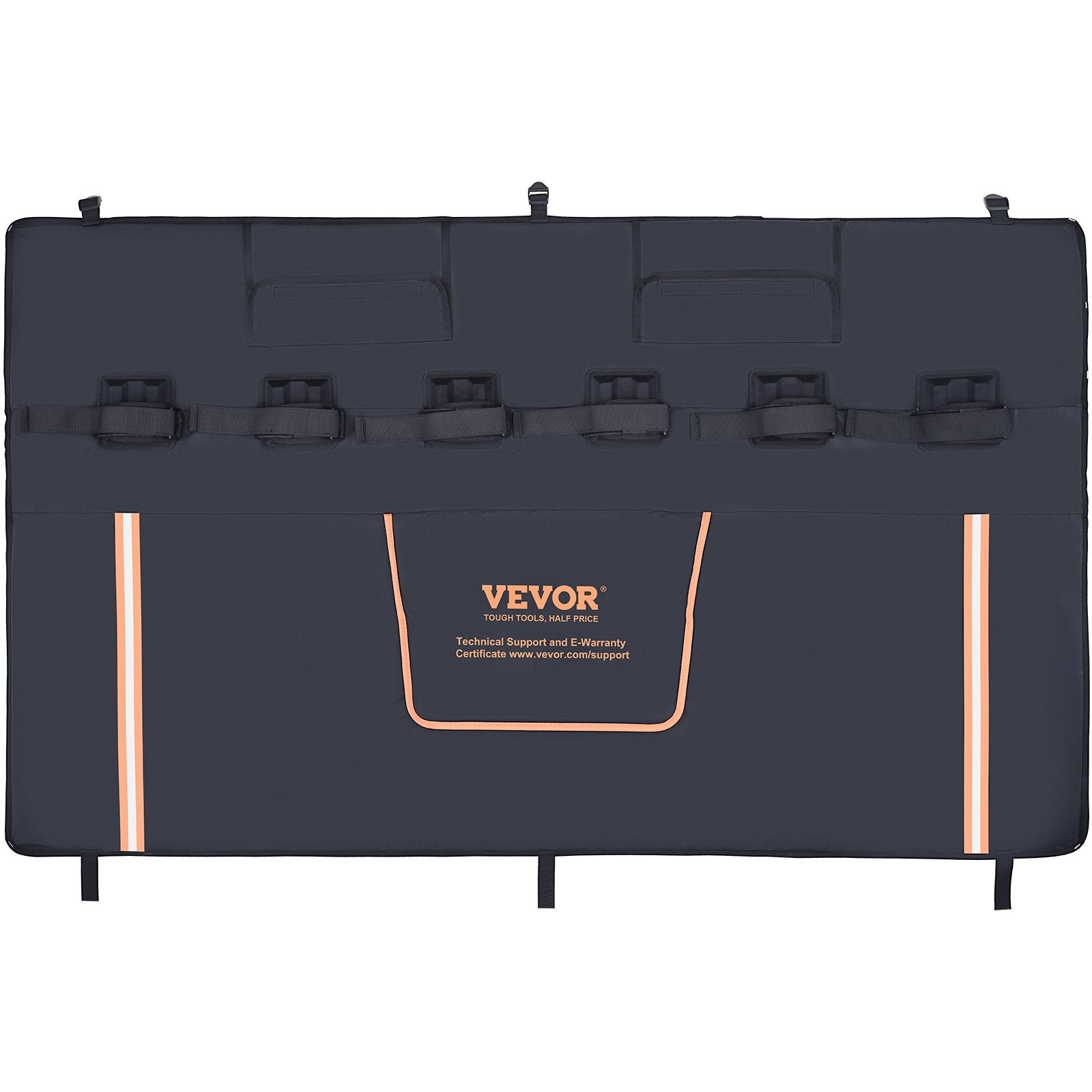 Tailgate Bike Pad 62" for 6 Bikes, Truck Tailgate Protection with Tool Pockets