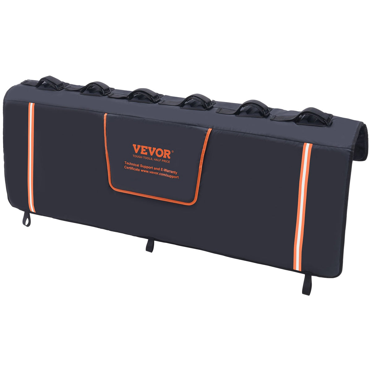 Tailgate Bike Pad 62" for 6 Bikes, Truck Tailgate Protection with Tool Pockets