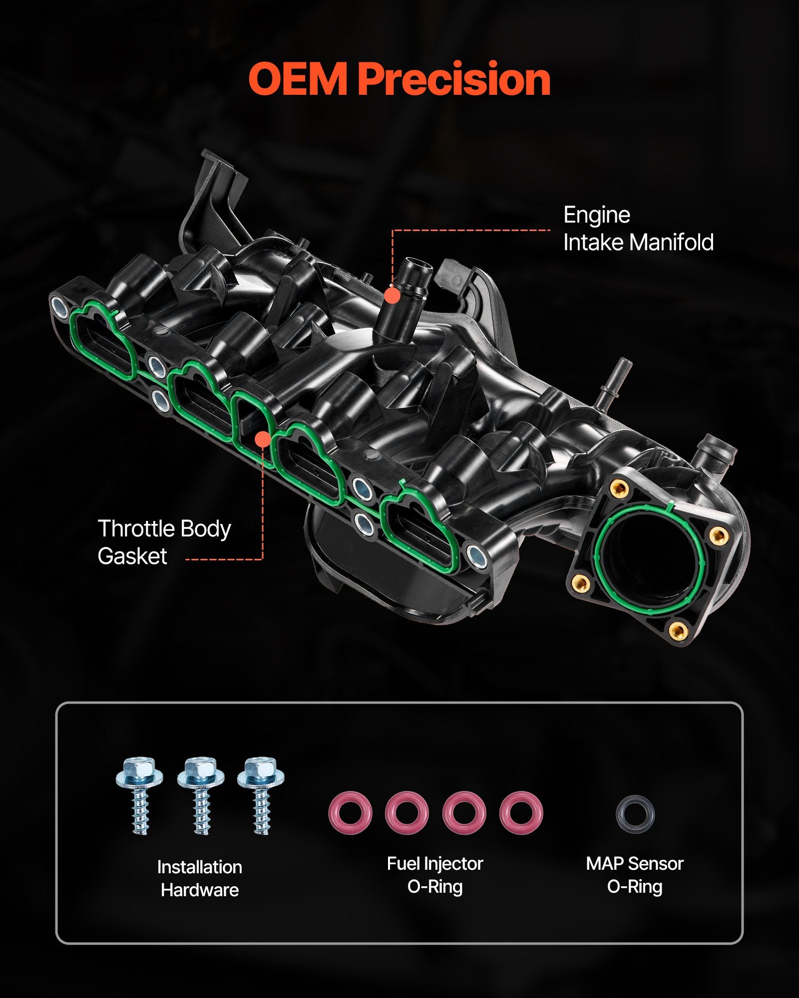 Intake Manifold with Gasket Compatible 2013-19 Buick Encore Replacement 615-380
