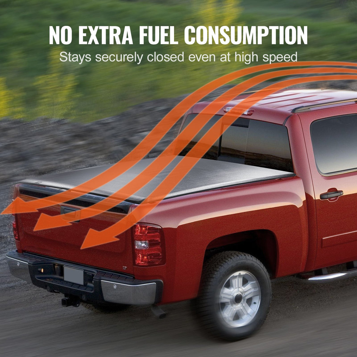 Truck Bed Cover Roll Up Tonneau Soft PVC for 2019-2024 Chevy Silverado GMC 1500