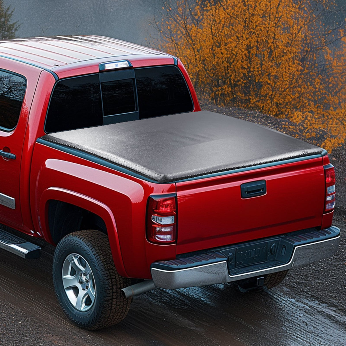 Truck Bed Cover Roll Up Tonneau Soft PVC for 2019-2024 Chevy Silverado GMC 1500