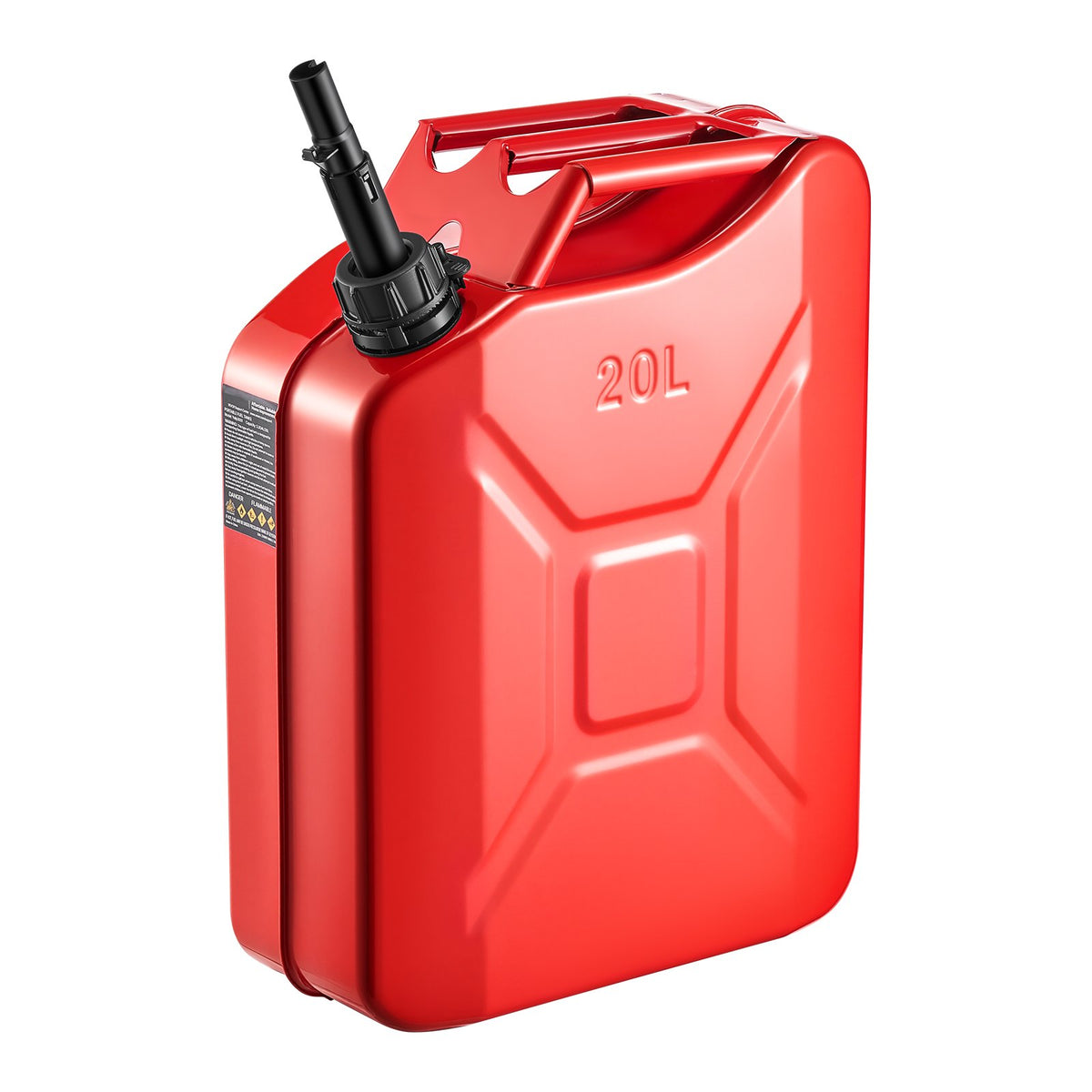 Metal Fuel Container 20L Jerry Can with Spout Comfort Handle 6L/min Leakproof