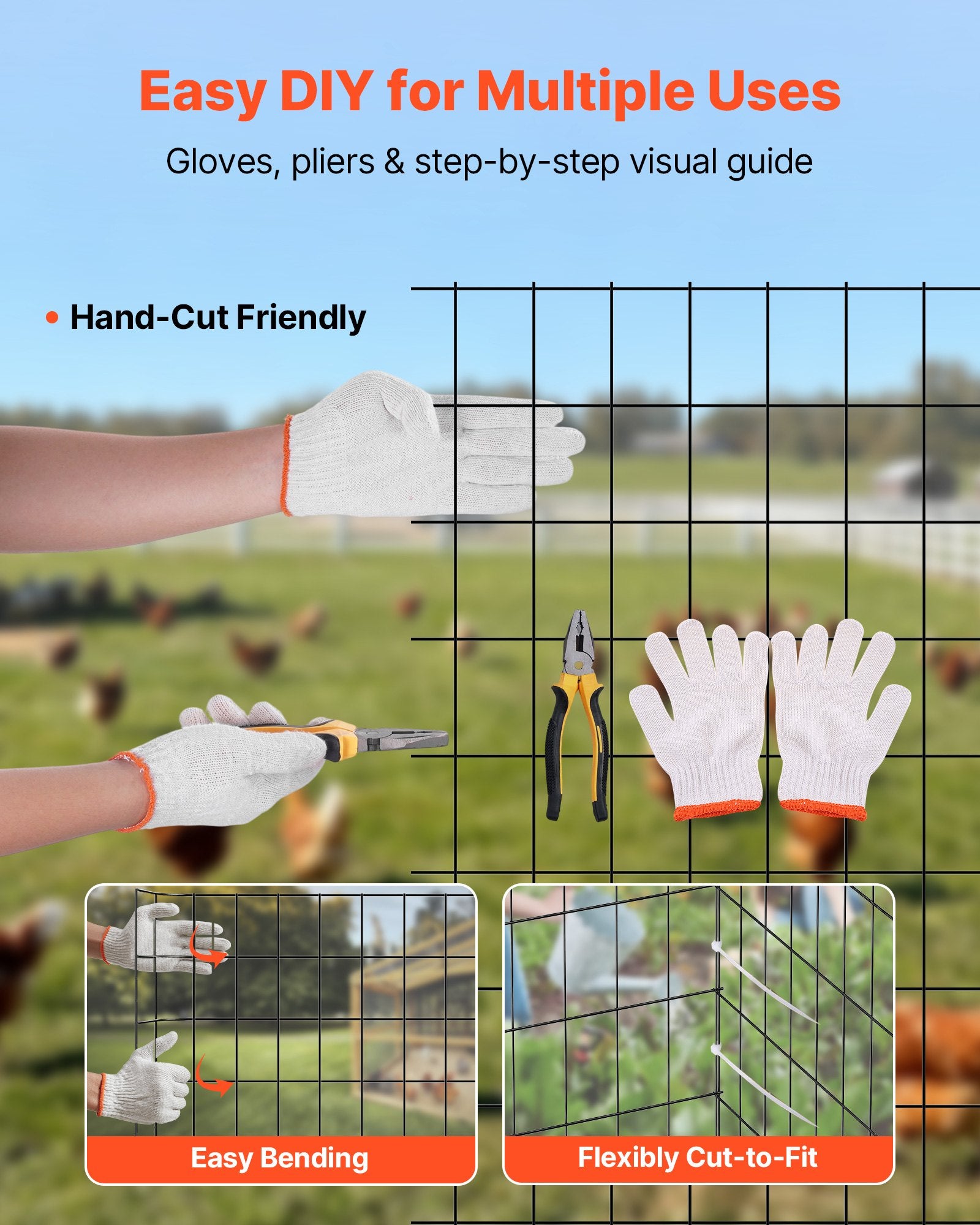 Hardware Cloth 61cm x 7.62m, 2 x 3 in Mesh, 16 Gauge Galvanized Wire Roll