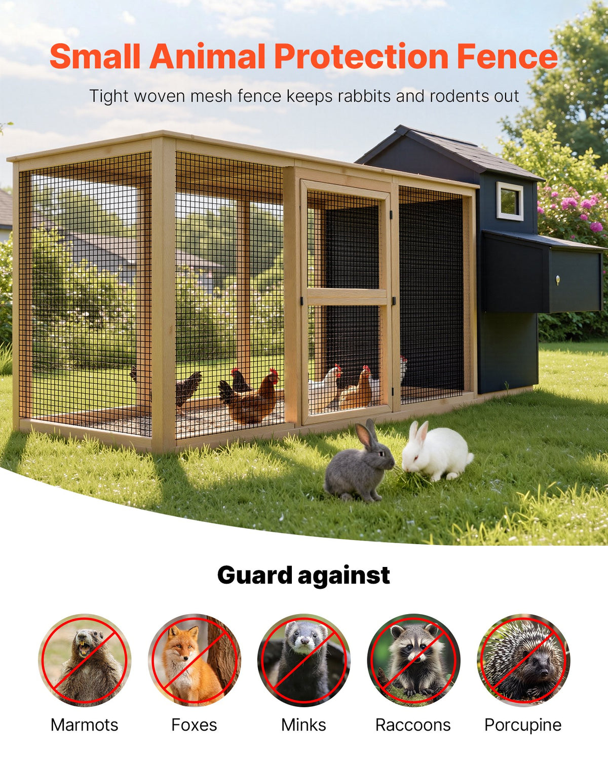 Hardware Cloth 1/2in 19G Galvanized Mesh 61cm x 15.2m vinyl chicken fence