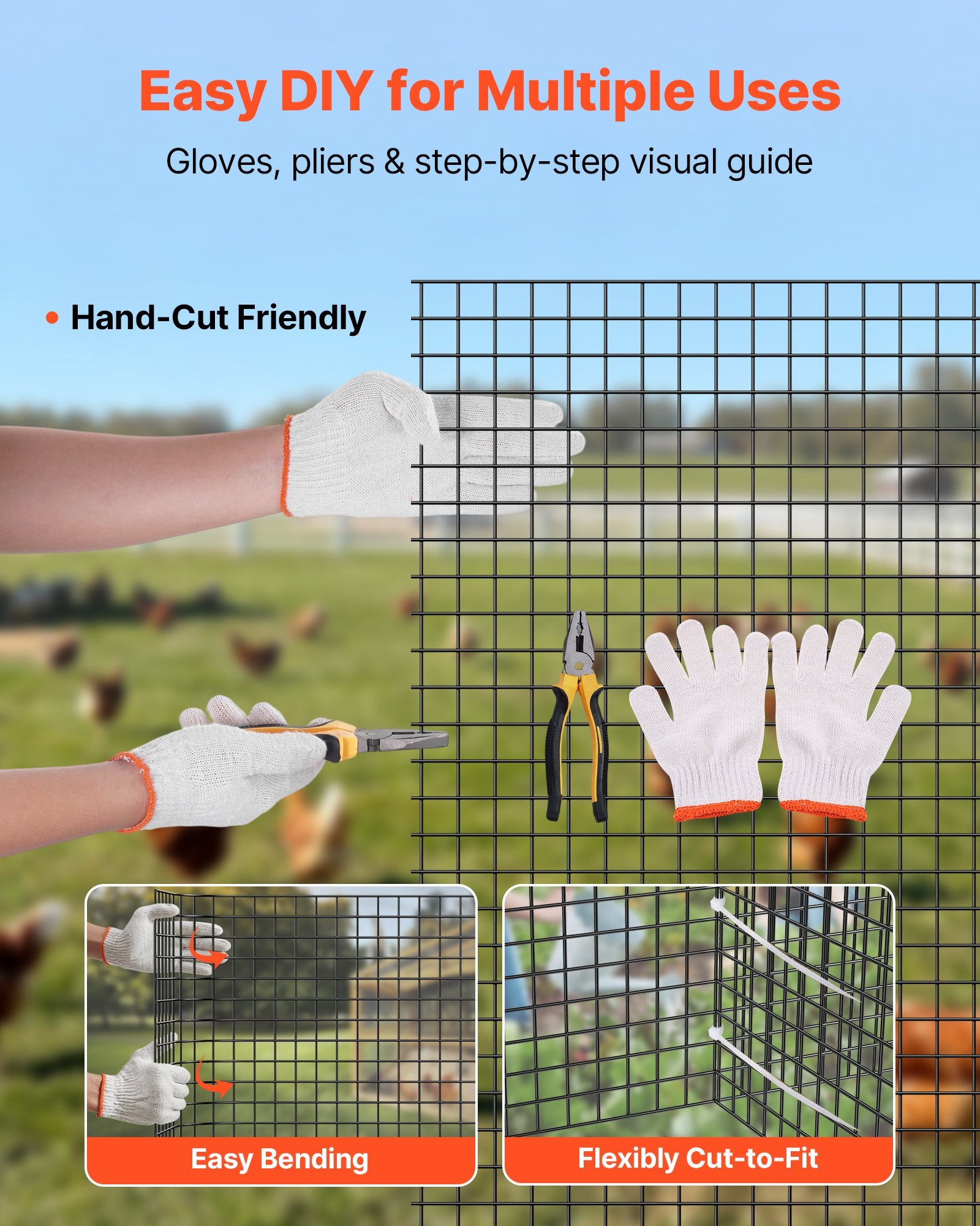 Hardware Cloth 1/2in 19G Galvanized Mesh 61cm x 15.2m vinyl chicken fence