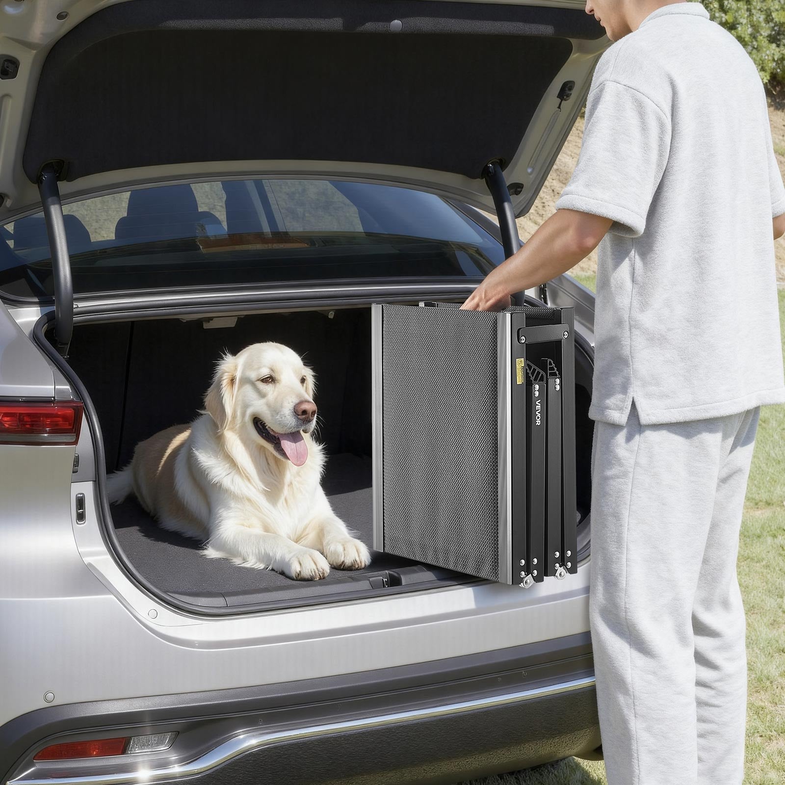 Dog Ramp for Cars 1800x432mm Folding Pet Ramp Up to 113kg Non-Slip SUV Truck