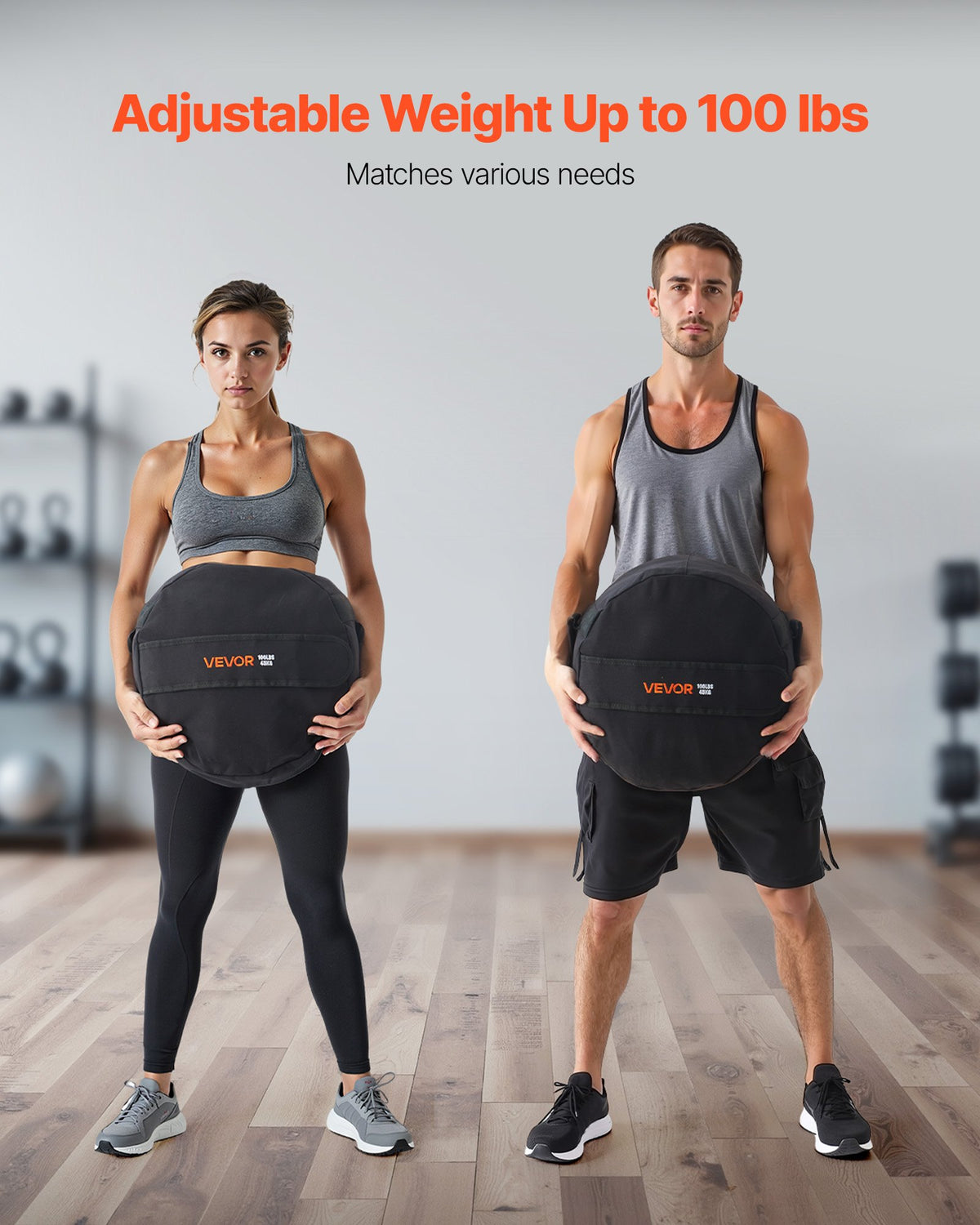 Workout Sandbag Heavy Duty 45kg Slam Bag with Handles Strength Training Black