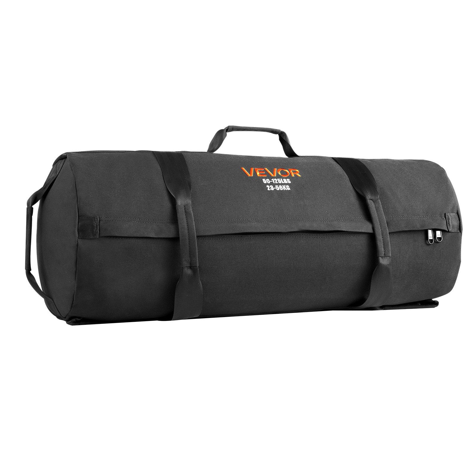 Workout Sandbag Adjustable 23-56kg Heavy Duty Handles Strength Training Black