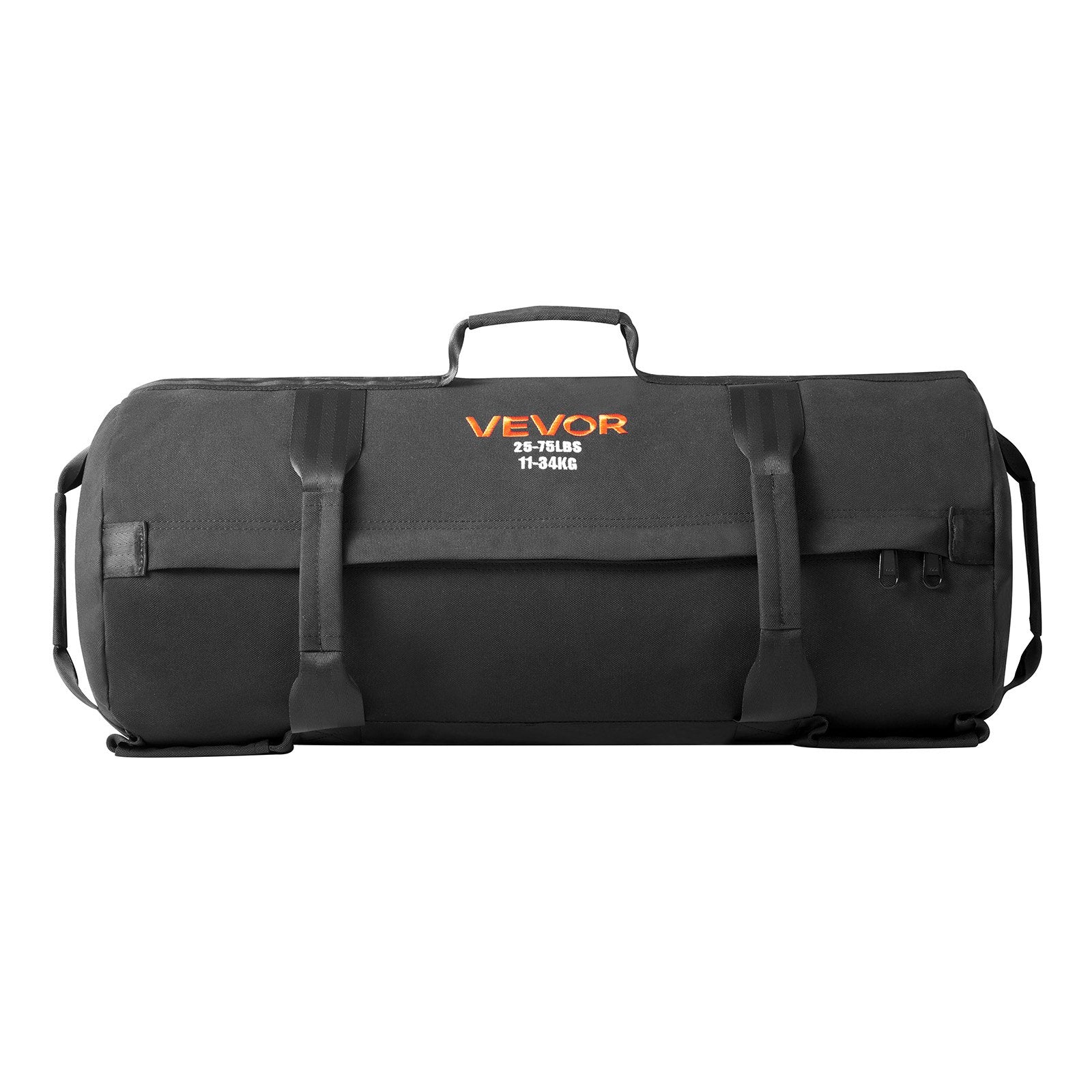 Workout Sandbag Adjustable 11-34kg Heavy Duty Handles Strength Training Black