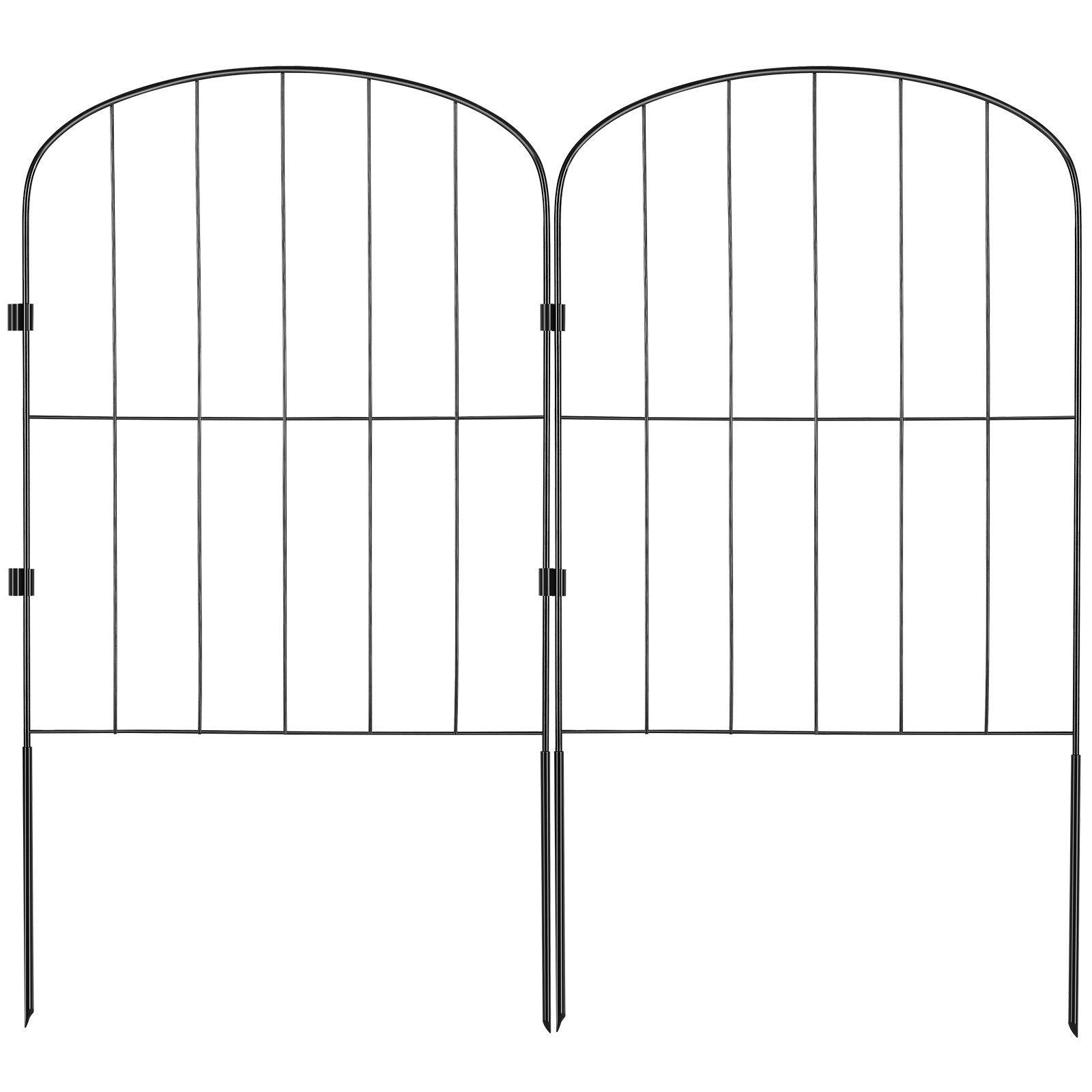 Garden Fence 24in x 30ft Animal Barrier 2 Inch Spikes Metal Yard 28 Pack