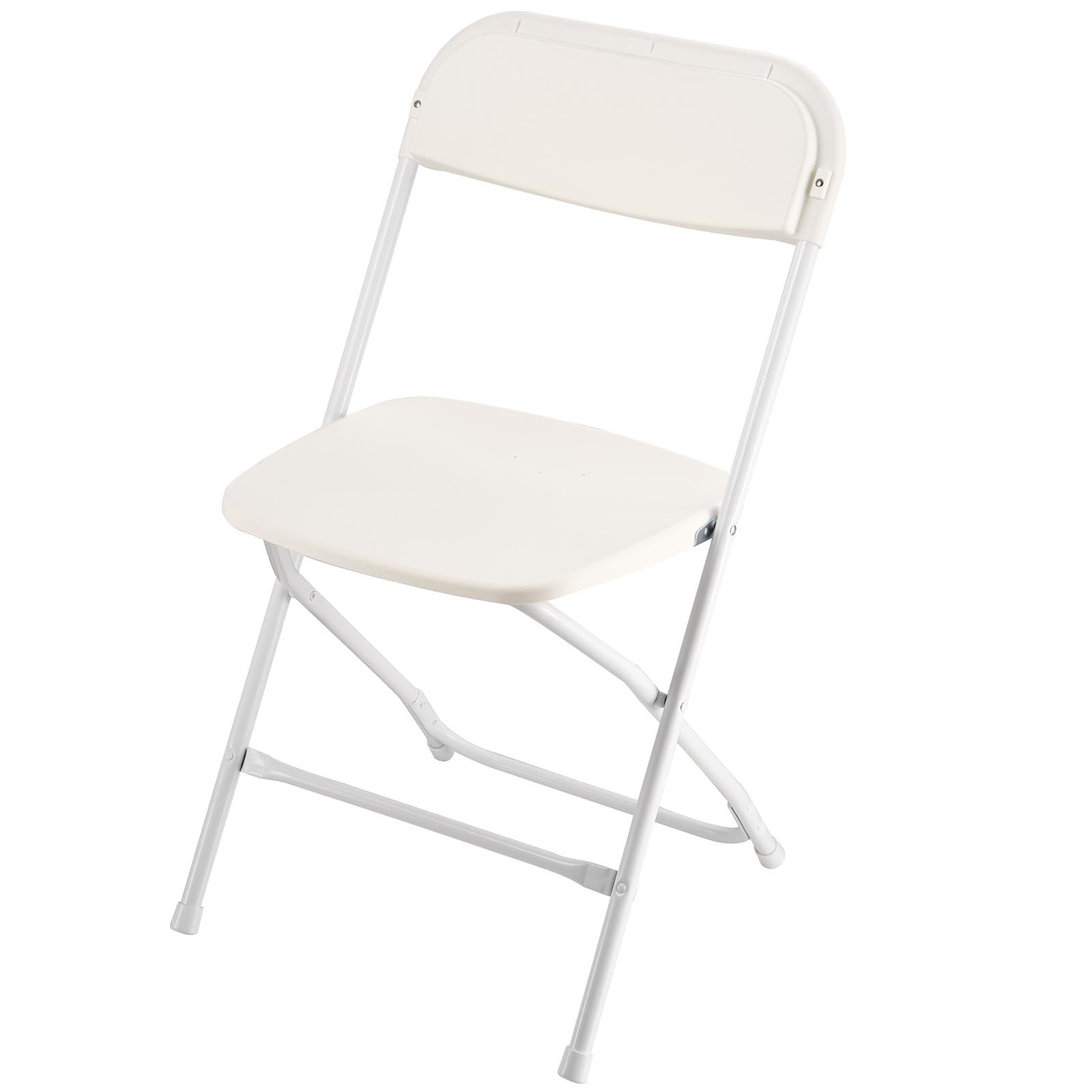 Folding Chairs 4 Pack Plastic Foldable Heavy Duty Metal Frame Indoor Outdoor