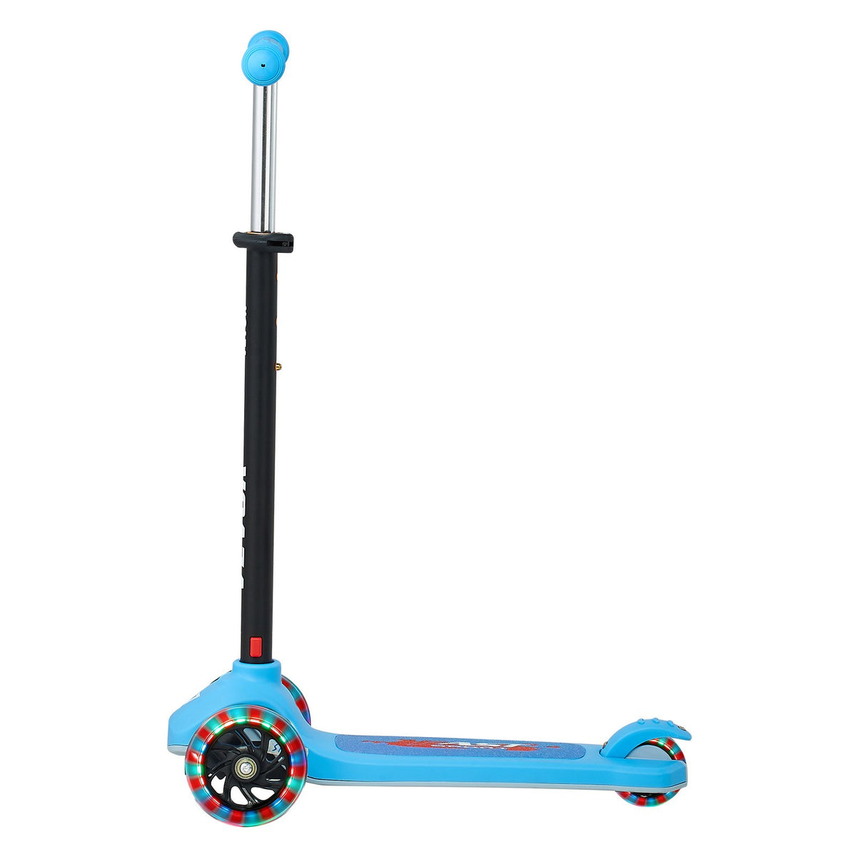 Kids Kick Scooter 3-Wheel Light-Up Adjustable Handlebar Anti-Slip Deck Blue