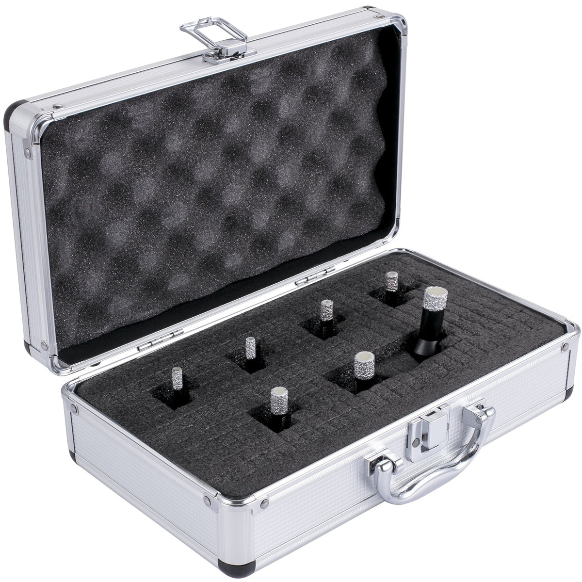 Diamond Drill Bits, 7PCS Tile Hole Saw Kit 6-14mm Vacuum Brazed with Case