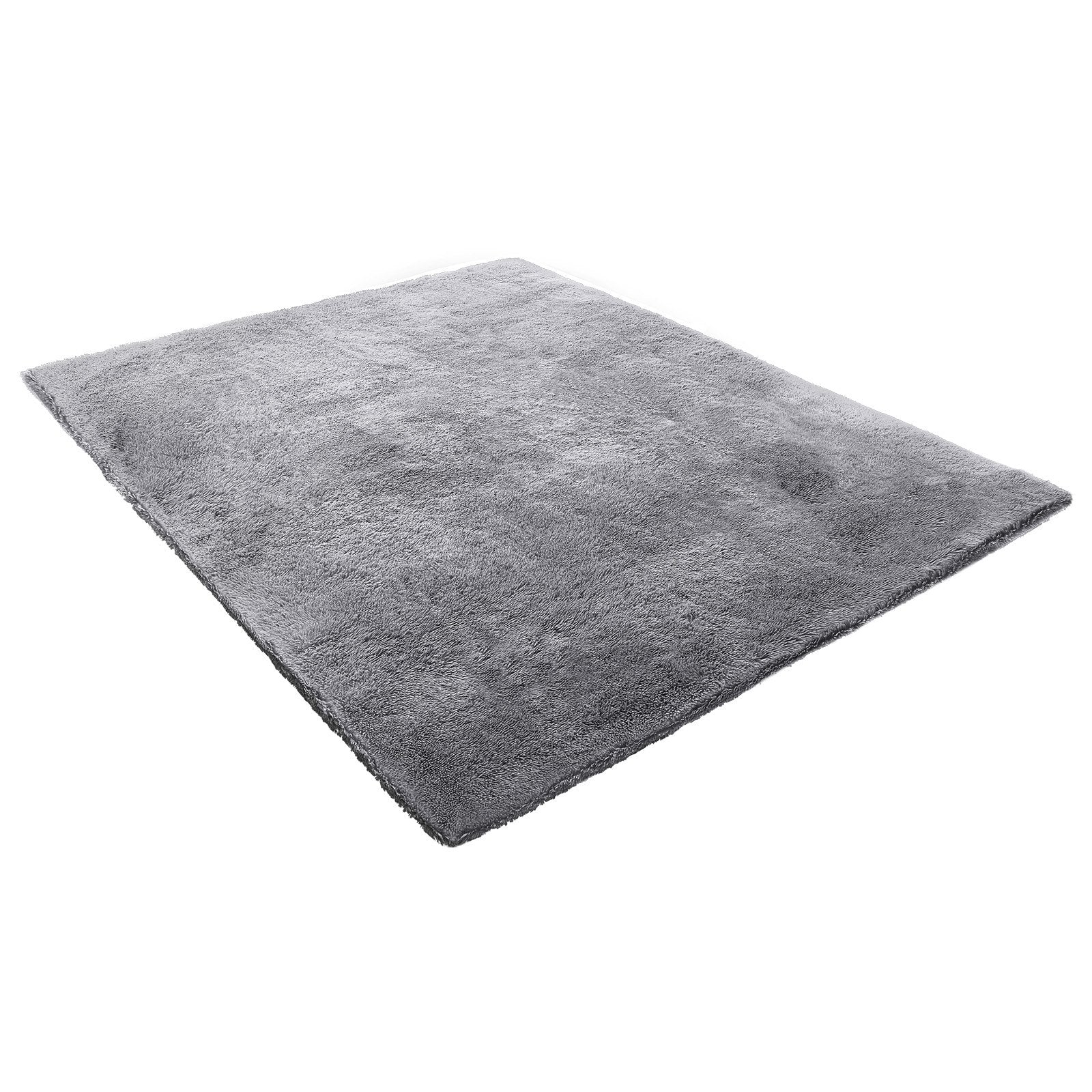 Plush Area Rug 2.44x3.05m Soft Shag Slip-Resistant Non-Shedding Bedroom Gray