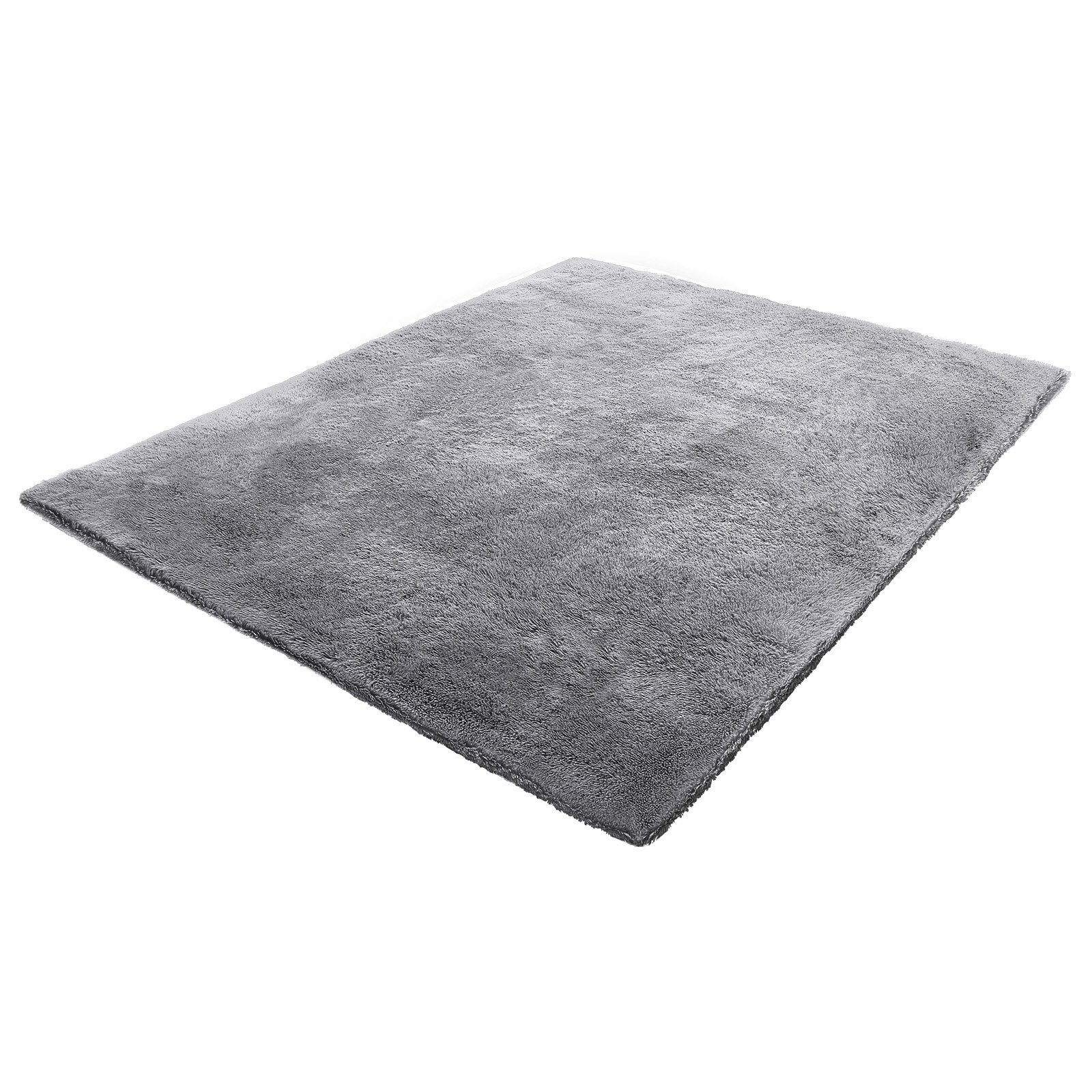 Plush Area Rug 2.44x3.05m Soft Shag Slip-Resistant Non-Shedding Bedroom Gray