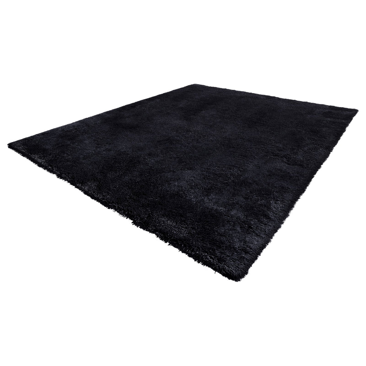 Plush Area Rug 2.44x3.05m Soft Shag Slip-Resistant Non-Shedding Bedroom Black