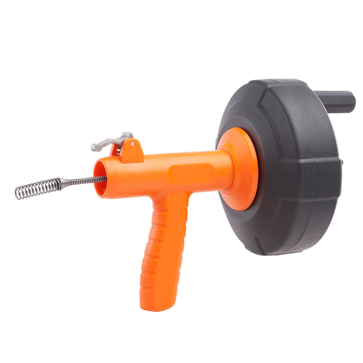 Drain Auger 25ft 1/4in Drum Plumbing Snake Clog Remover Autofeed Tool