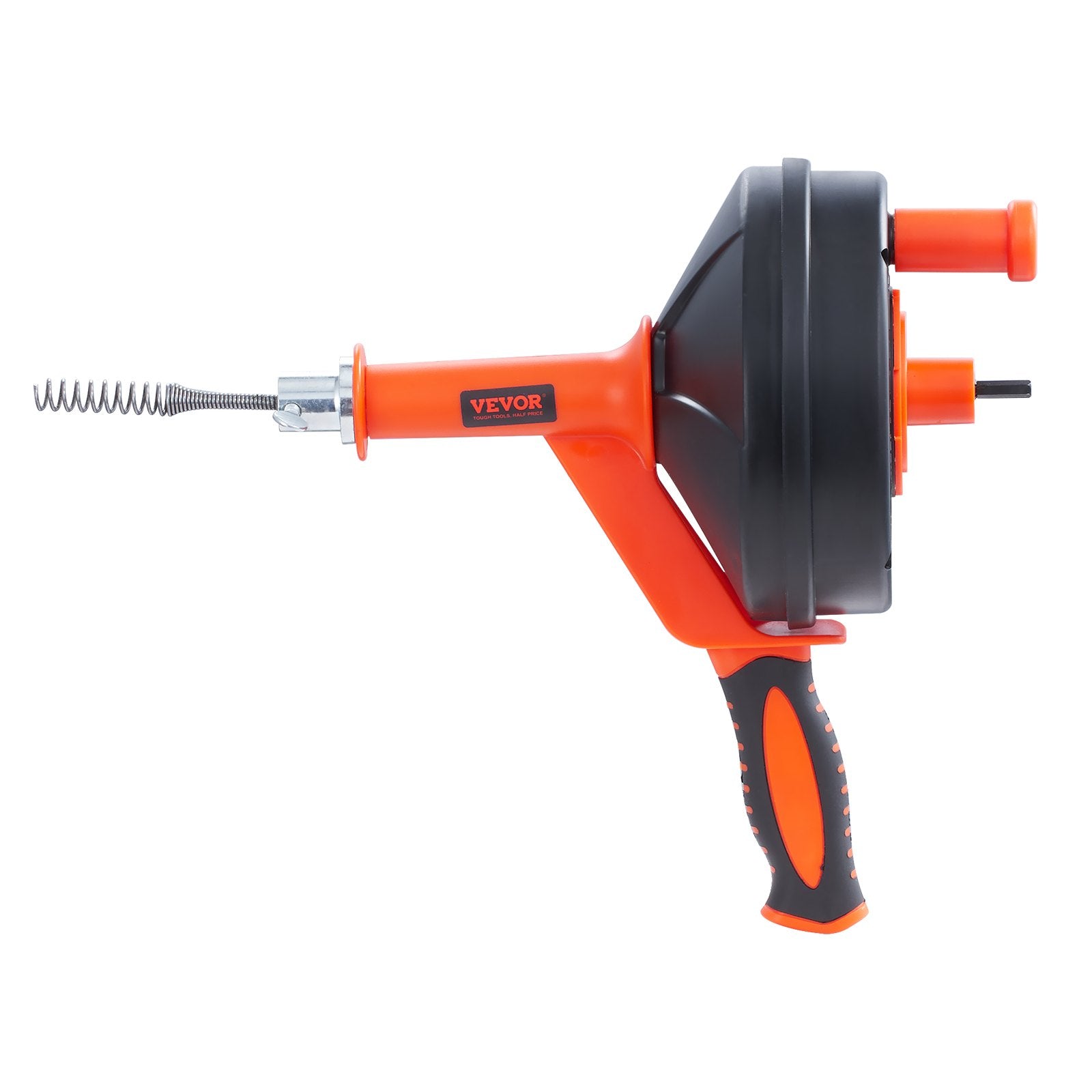 Drain Auger 25ft 1/4in Drum Plumbing Drain Snake Clog Remover Manual-feed