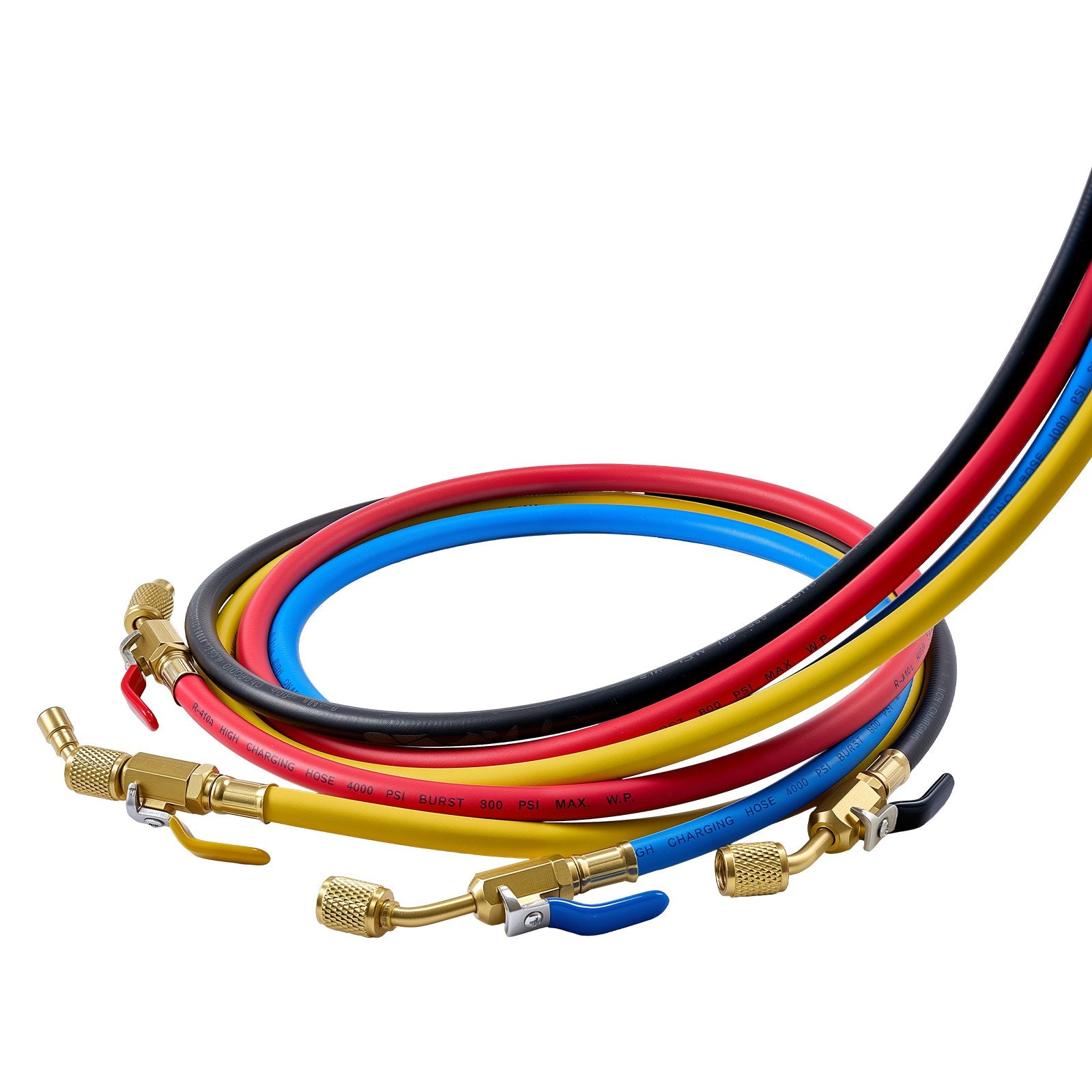 AC Manifold Gauge Set for R22 R404A R410A R12 4-Way with 1.5m Hoses
