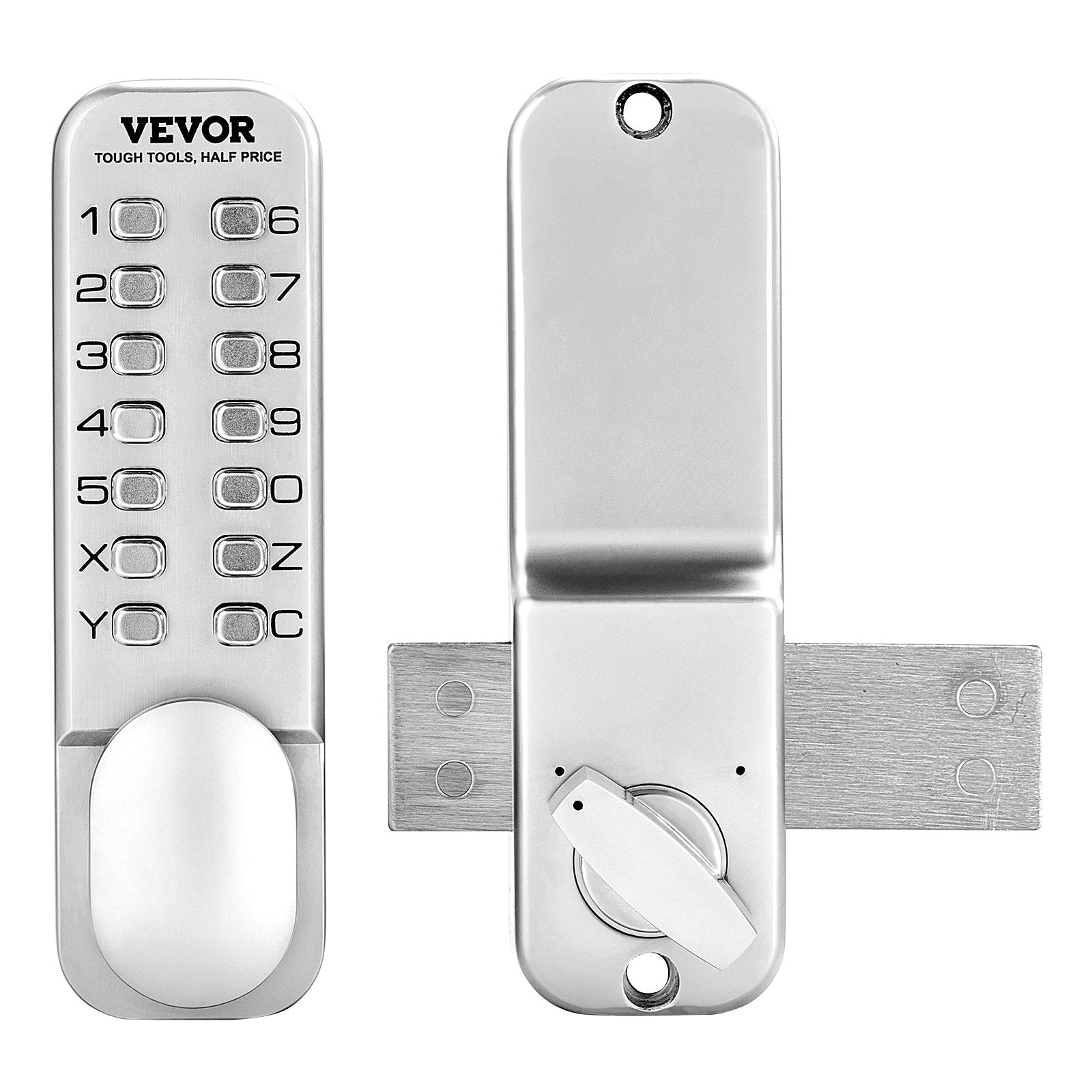 Mechanical Keyless Entry Door Lock 14 Key Keypad Zinc Alloy Waterproof Home