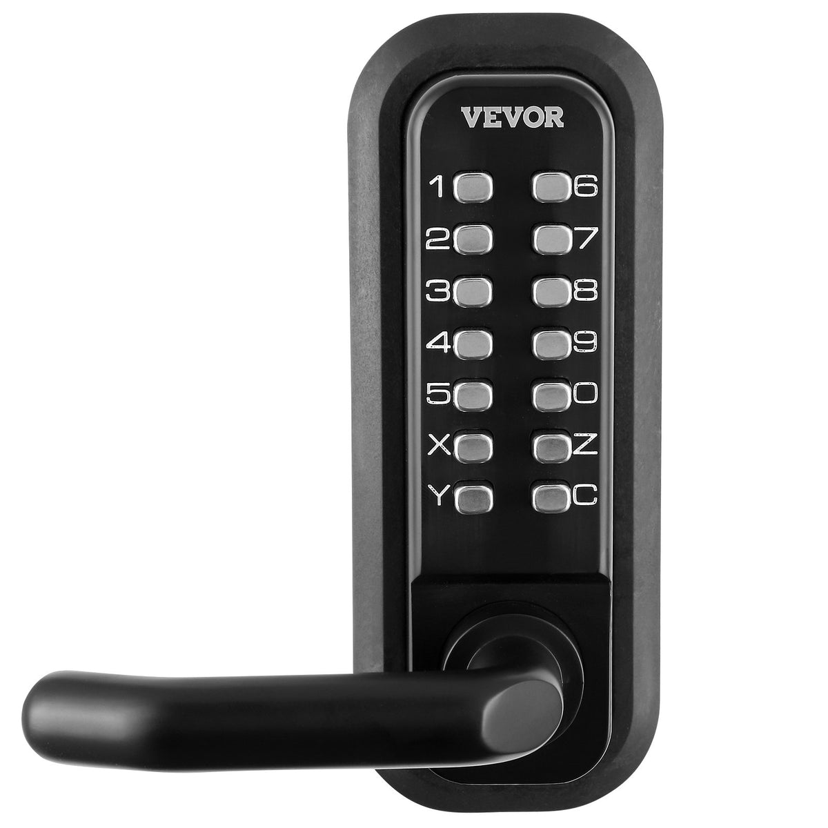 Mechanical Keyless Entry Door Lock 14-Digit Keypad Zinc Alloy Waterproof