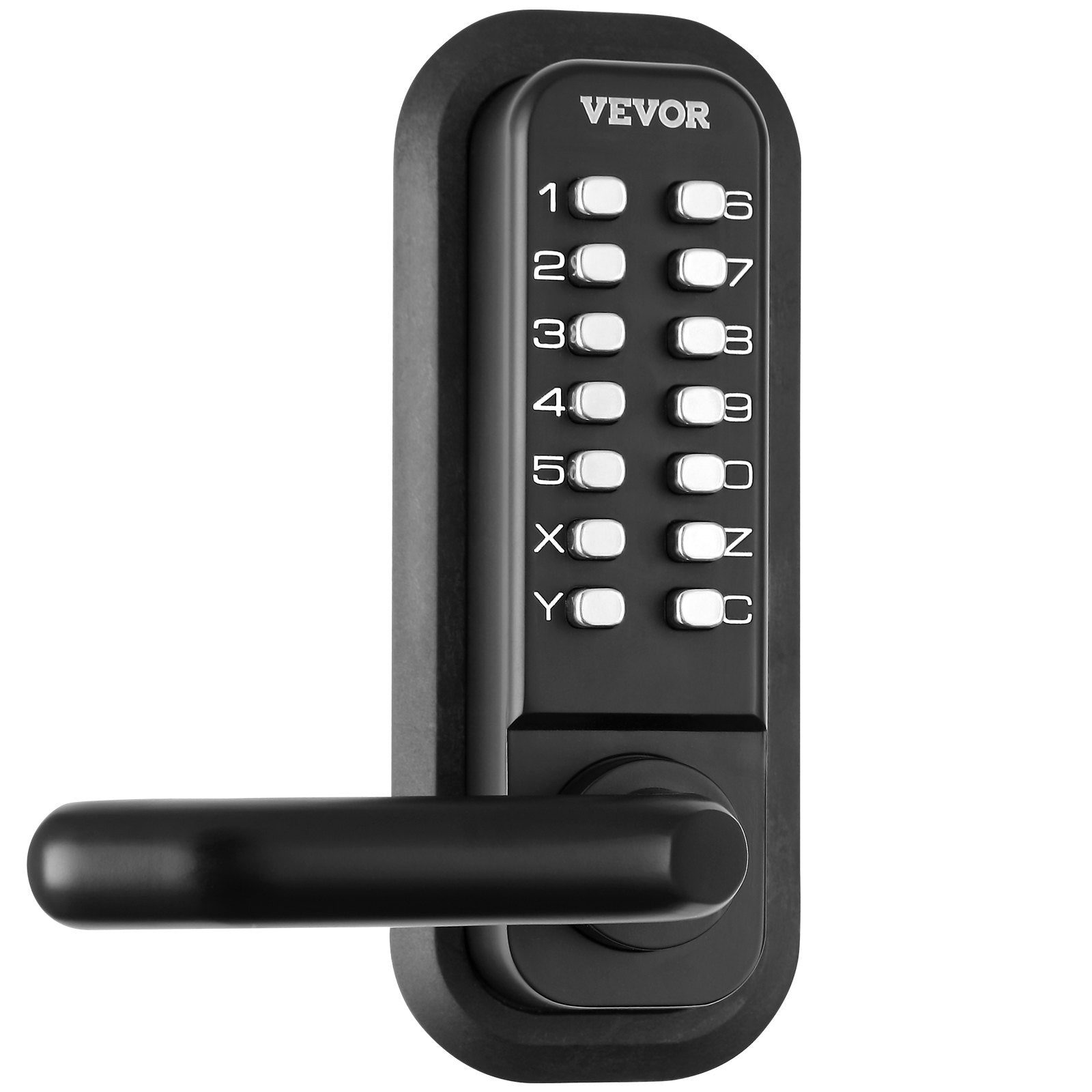 Mechanical Keyless Entry Door Lock 14-Digit Keypad Zinc Alloy Waterproof