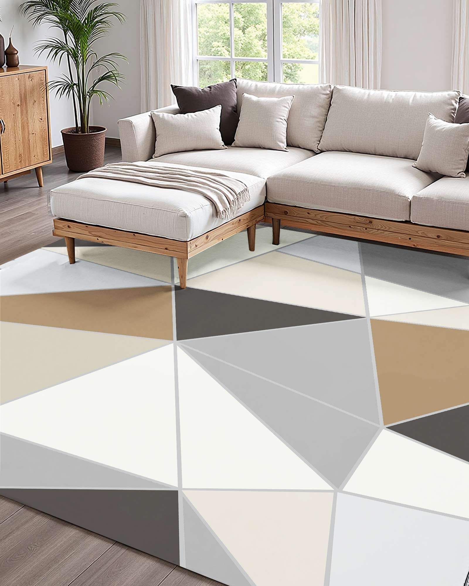 Area Rug 1524x2133.6mm Large Washable Non-Slip Soft Modern Rug Charcoal Gray