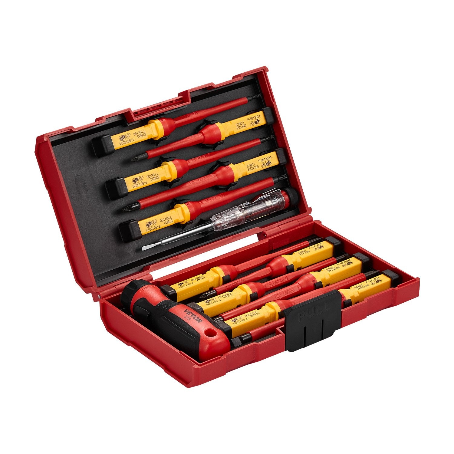 13-Piece Insulated Magnetic Screwdriver Set Tool Kit Phillips Slotted Torx Tips