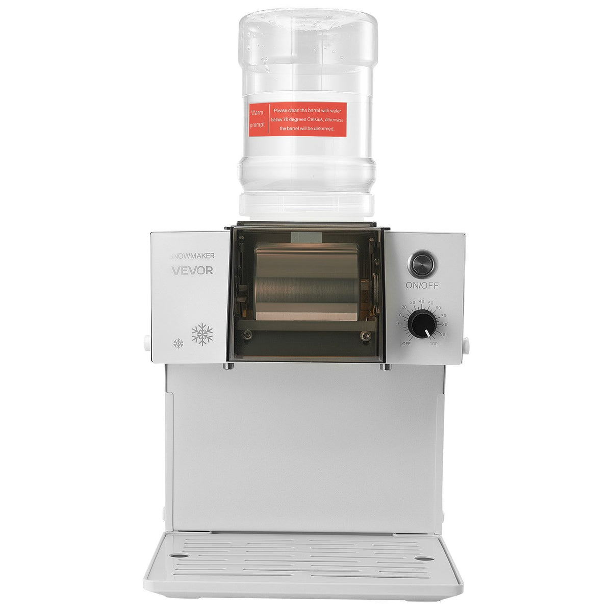 Snowflake Ice Machine 80KG/24H Stainless Blade 1.8L Tank 90S Fast Pre-Cooling