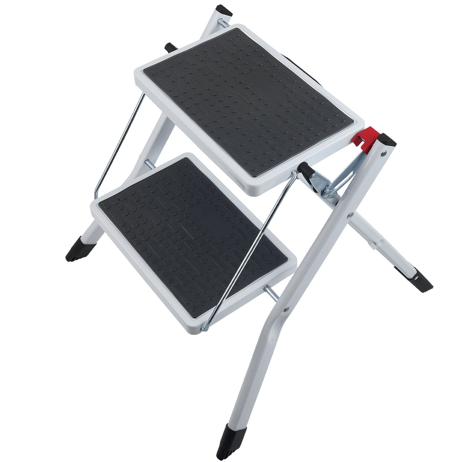 Step Ladder 2-Step 150kg Folding Steel Step Stool Wide Anti-Slip Pedal Sturdy