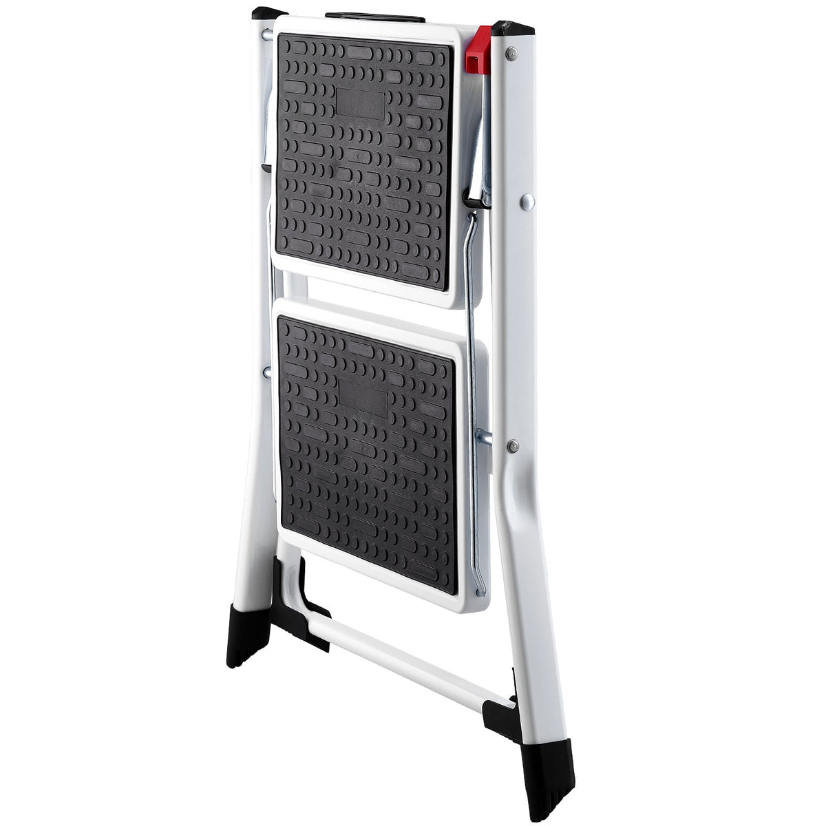 Step Ladder 2-Step 150kg Folding Steel Step Stool Wide Anti-Slip Pedal Sturdy
