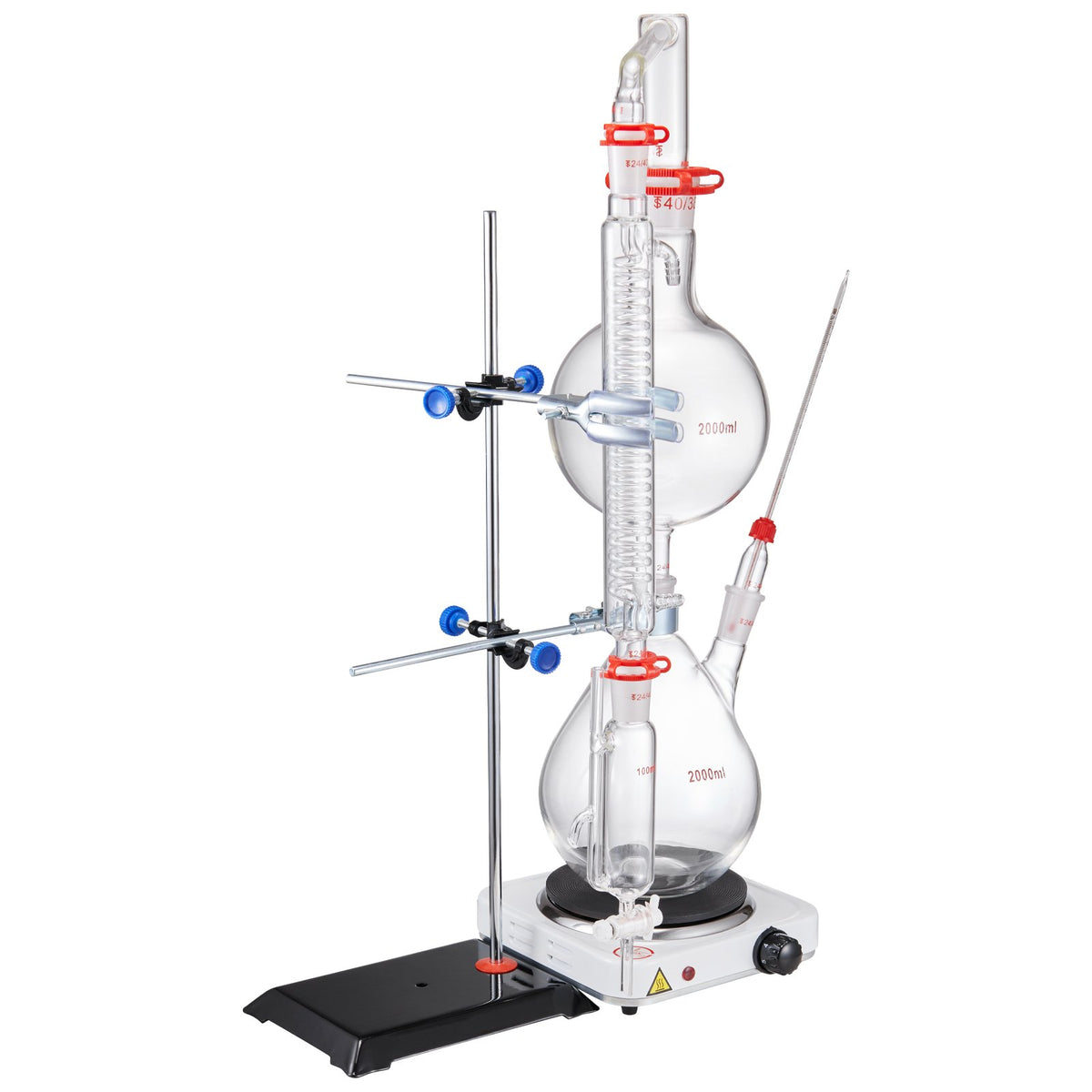 28pcs Essential Oil 2000ml Distillation Kit with 1000W Heating Plate