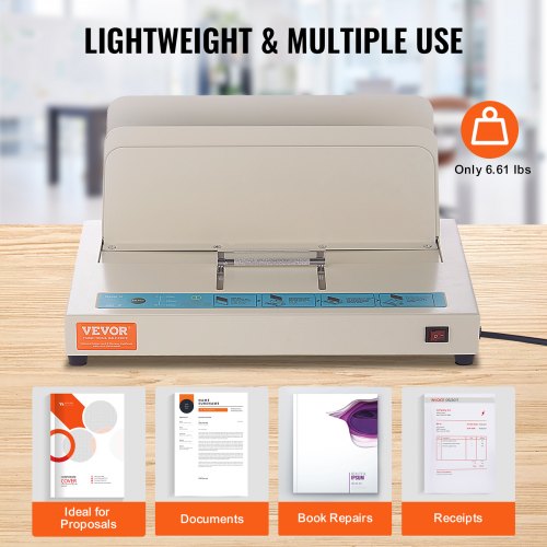 VEVOR Thermal Book Binder 500 Sheets Capacity 50mm Binding Thickness