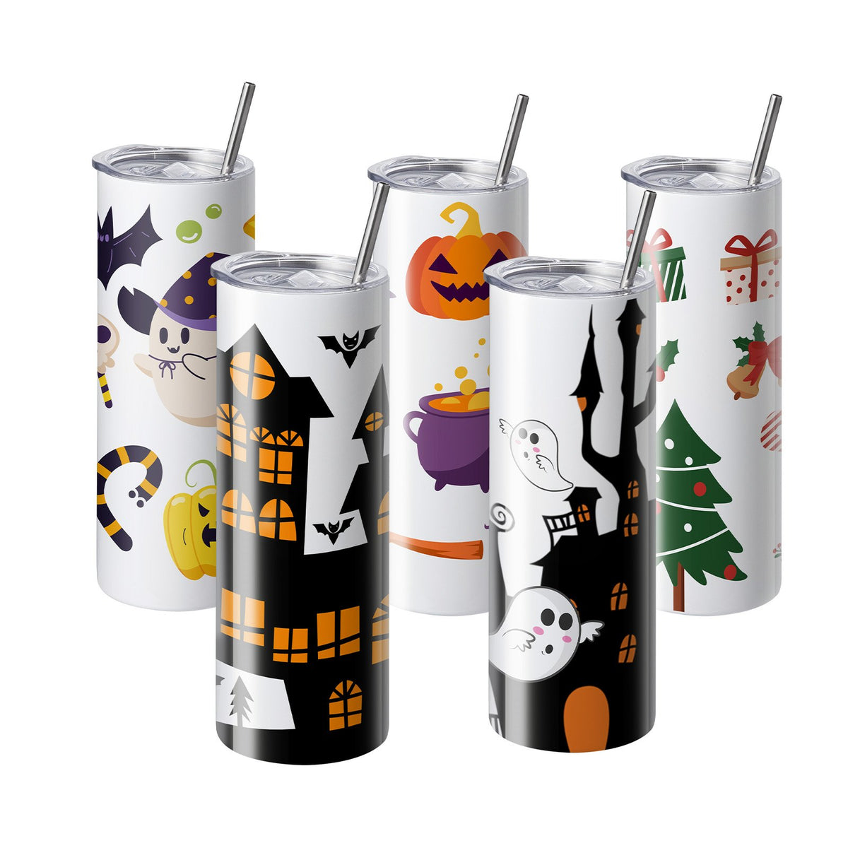 Straight Sublimation Tumblers 24 Pack 20oz Stainless Steel Double Wall Cups
