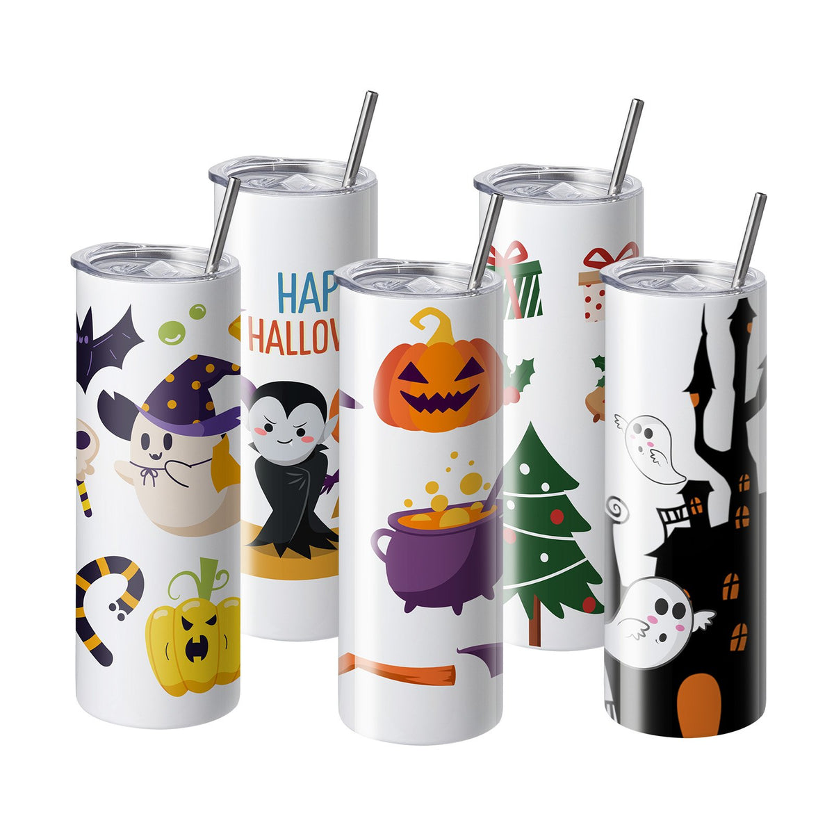 Straight Sublimation Tumblers 24 Pack 20oz Stainless Steel Double Wall Cups