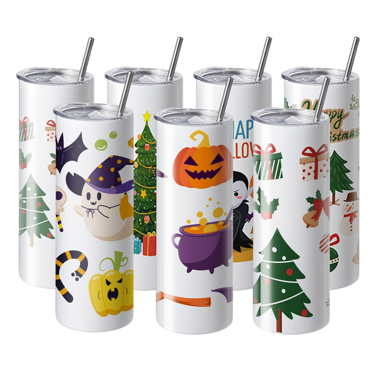 Straight Sublimation Tumblers 24 Pack 20oz Stainless Steel Double Wall Cups