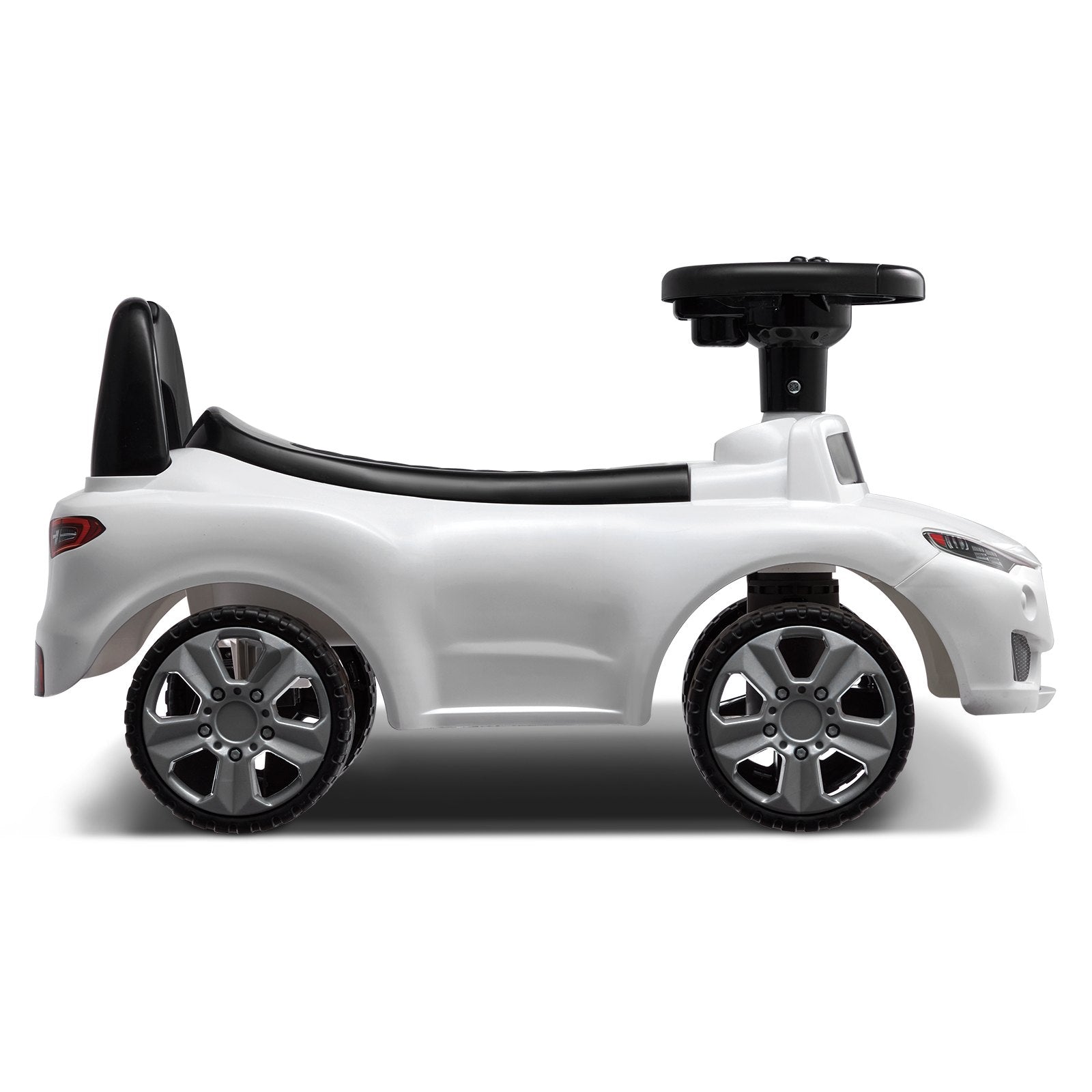 Ride On Push Car for Toddlers 1-3 Years with Music Steering Wheel White