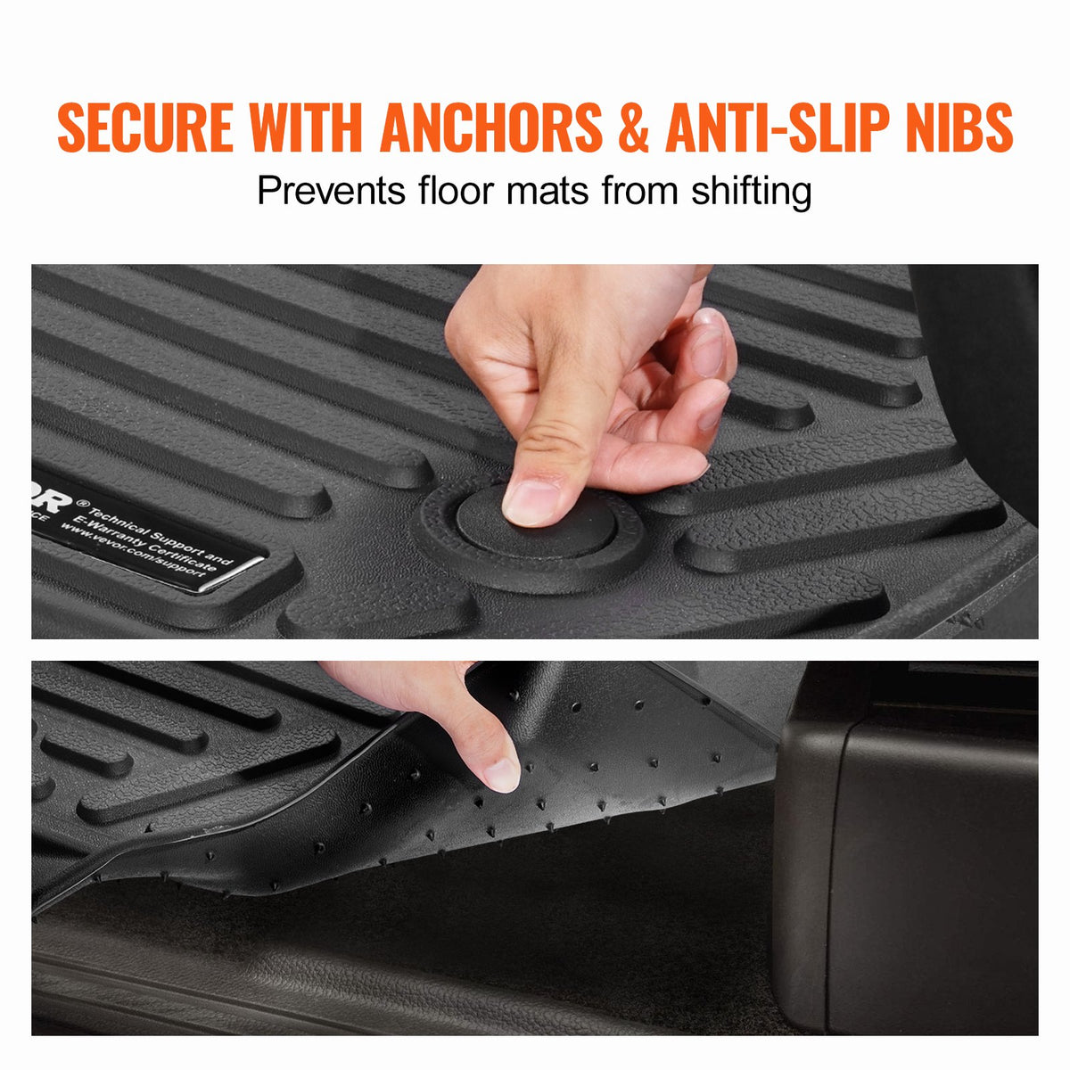 Automotive Floor Mats Silverado GMC Sierra 1500-3500HD 2019-2024 3-Piece TPE