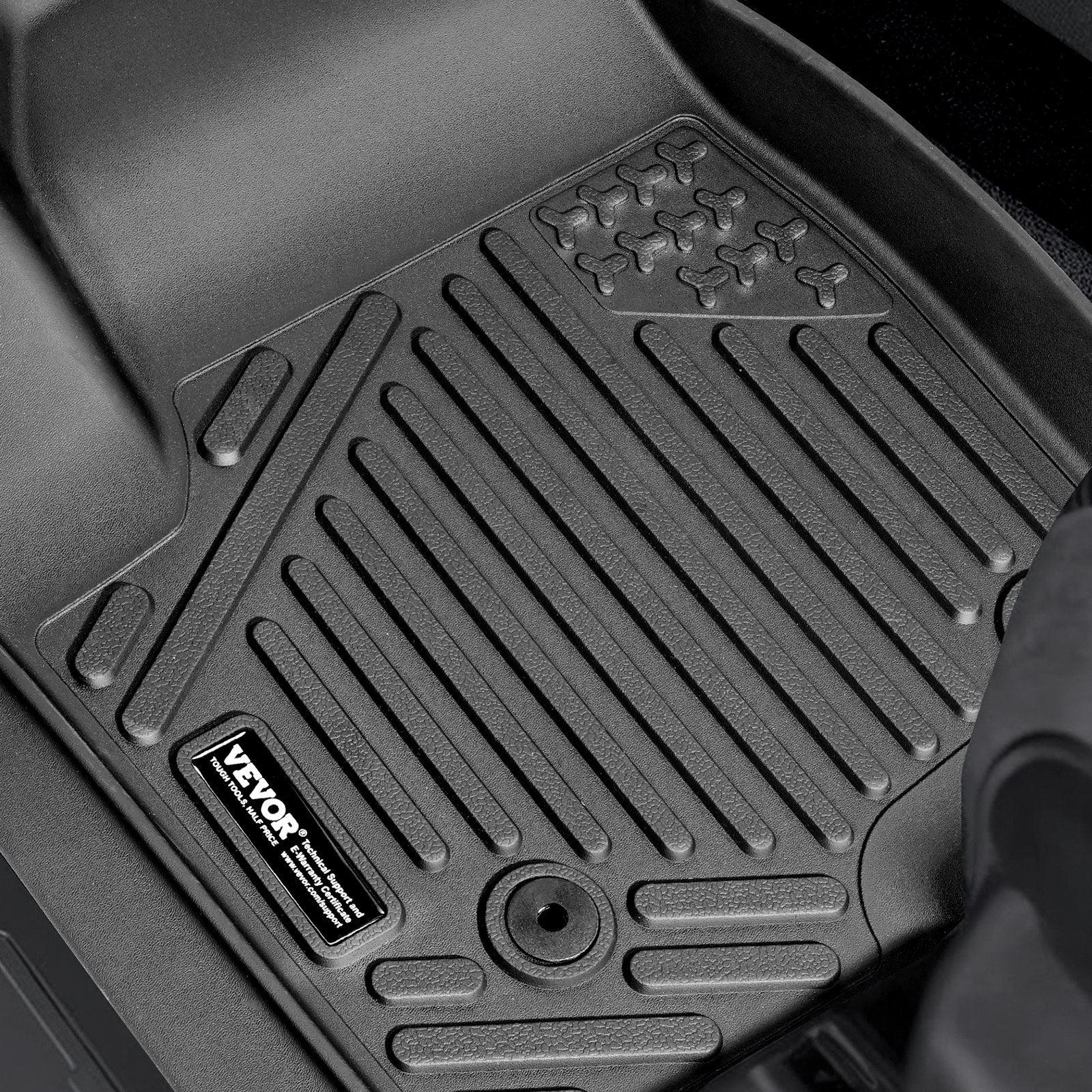 Automotive Floor Mats Silverado GMC Sierra 1500-3500HD 2019-2024 3-Piece TPE