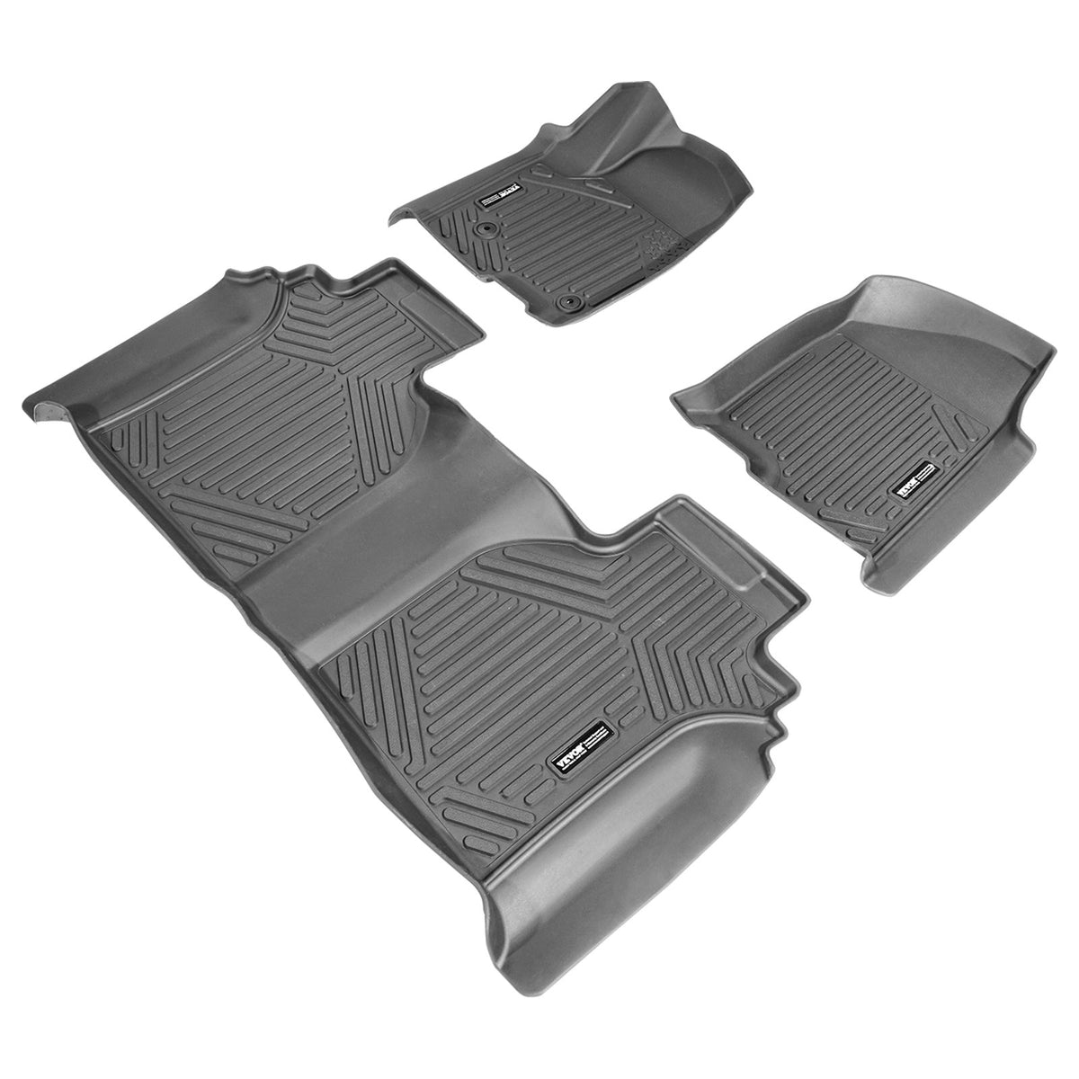 Automotive Floor Mats Silverado GMC Sierra 1500-3500HD 2019-2024 3-Piece TPE
