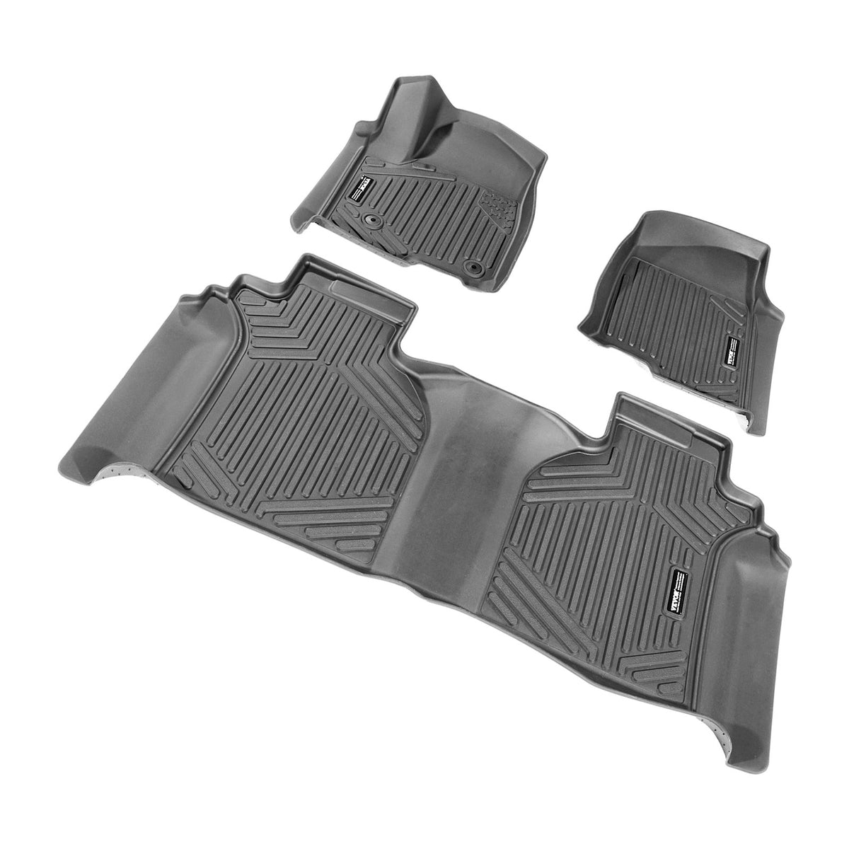 Automotive Floor Mats Silverado GMC Sierra 1500-3500HD 2019-2024 3-Piece TPE