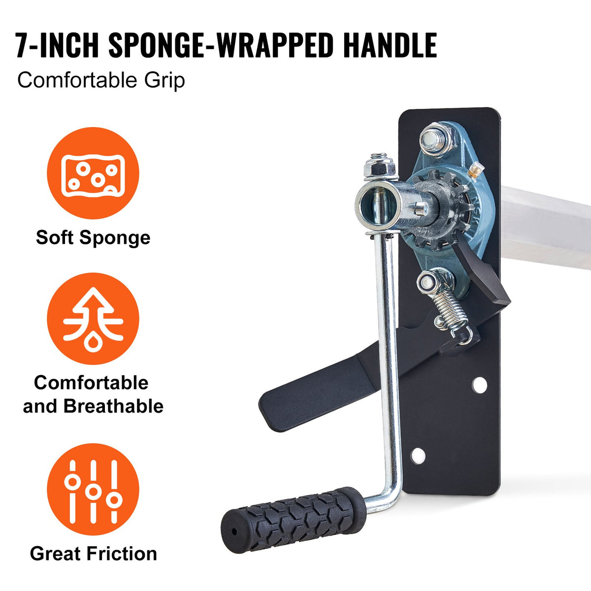 Hand Crank Tarp Roller Kit 1.6-2.6m Aluminum Alloy Manual Dump Truck Roller