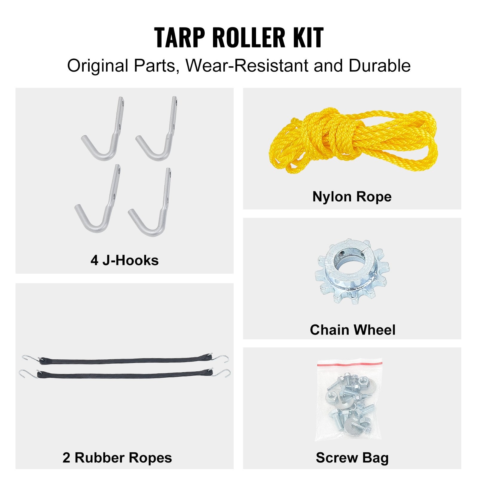 Hand Crank Tarp Roller Kit 1.6-2.6m Aluminum Alloy Manual Dump Truck Roller