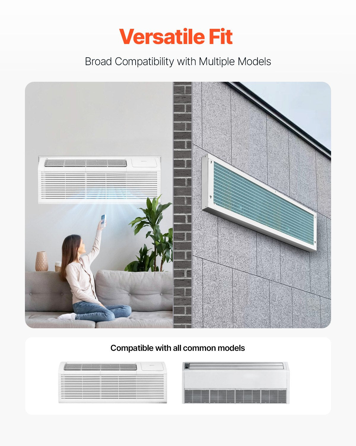 42" Wall Sleeve for Air Conditioners, Compatible with Most Through-Wall ACs