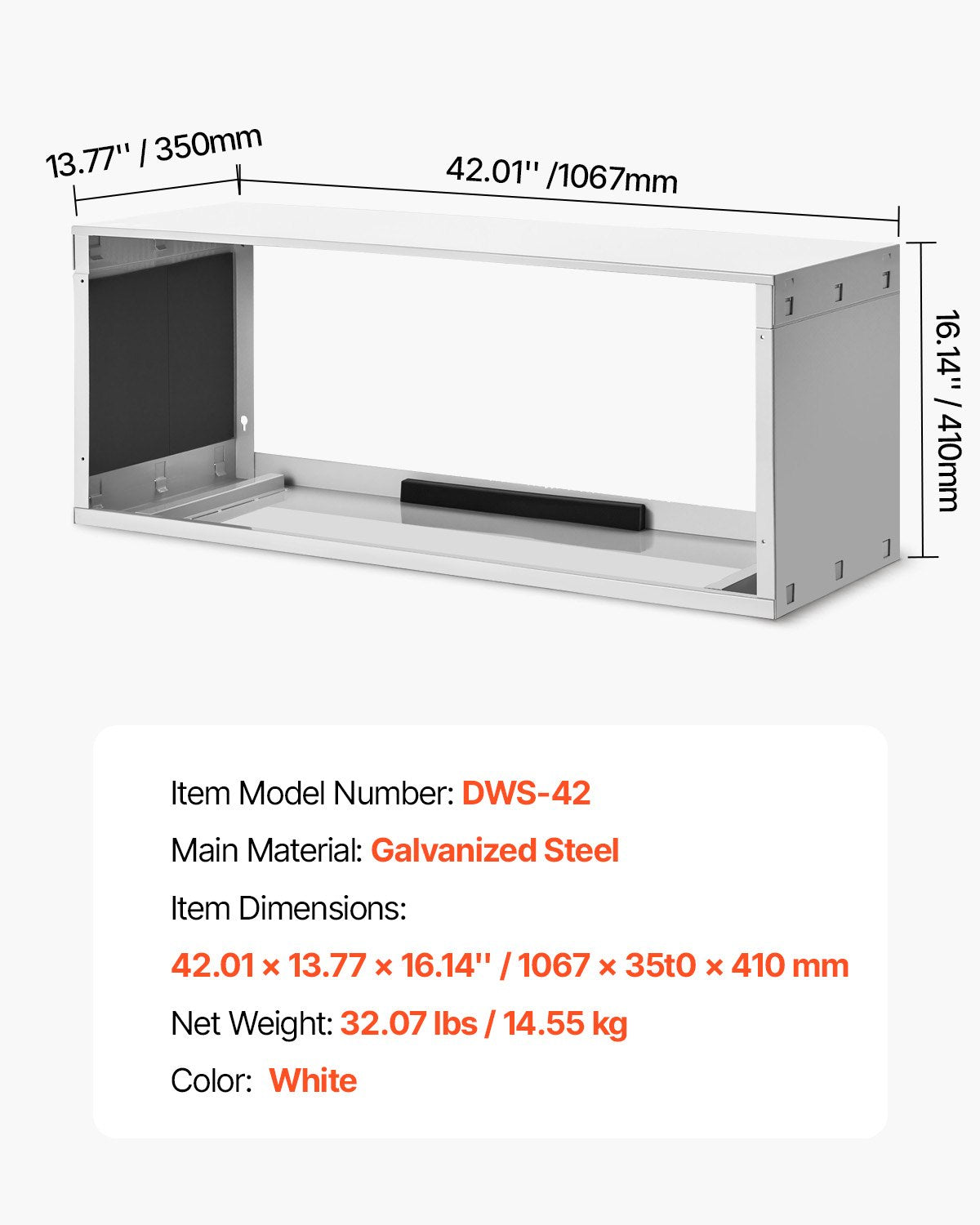42" Wall Sleeve for Air Conditioners, Compatible with Most Through-Wall ACs