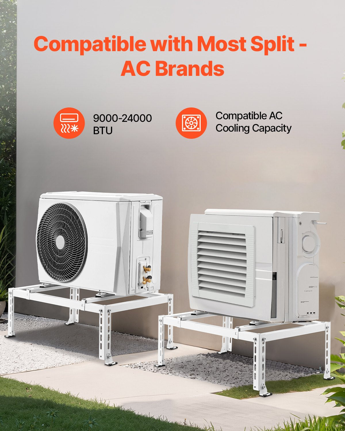 Mini Split Ground Stand Adjustable Anti-Vibration 9000-24000 BTU 250KG