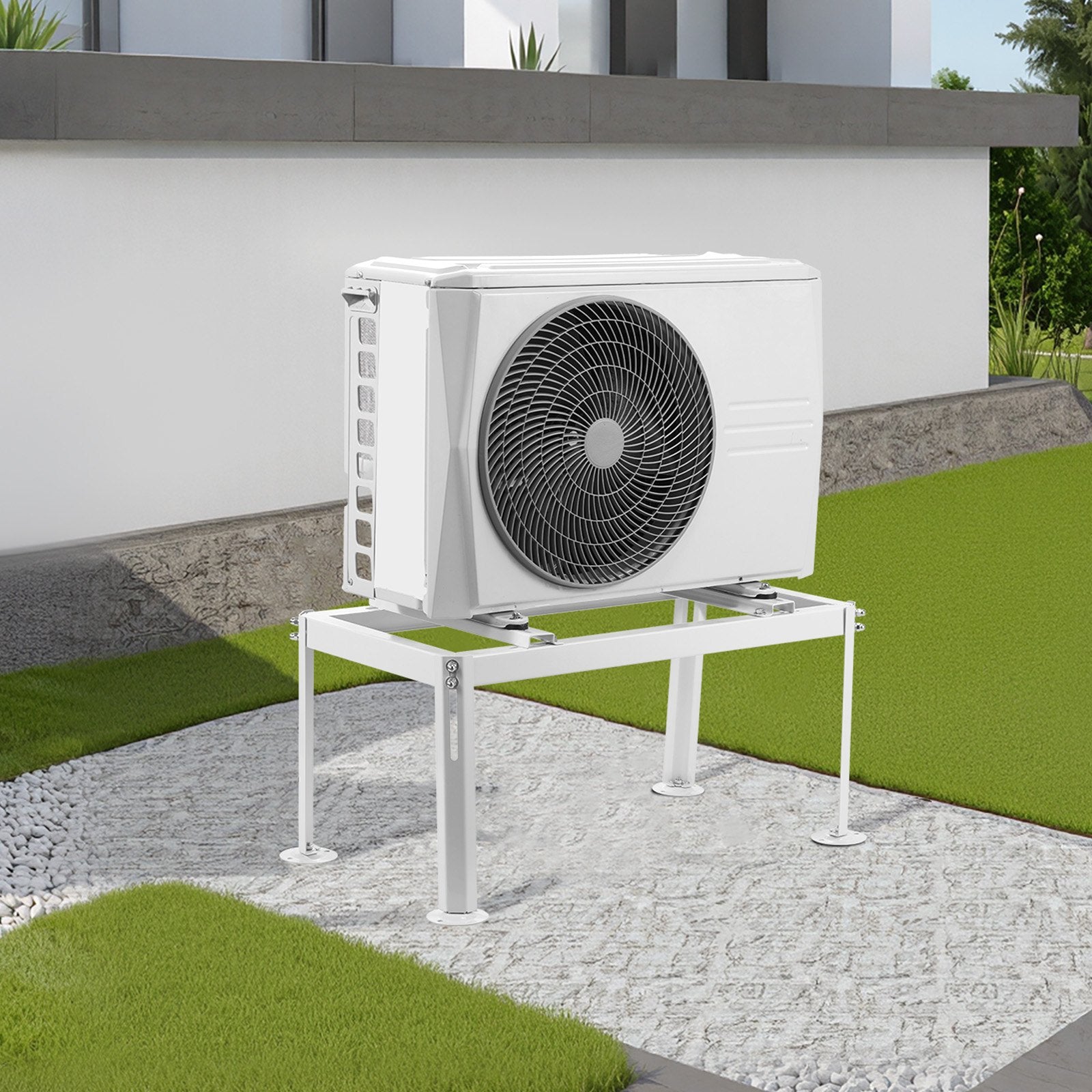 Mini Split Ground Stand Adjustable 9000-24000BTU AC Anti-Vibration 200kg Load
