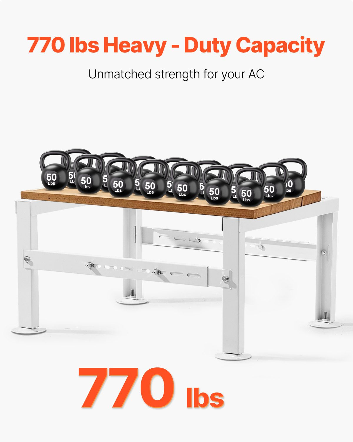 Mini Split Ground Stand Adjustable 9000-60000BTU AC Anti-Vibration 350kg Load