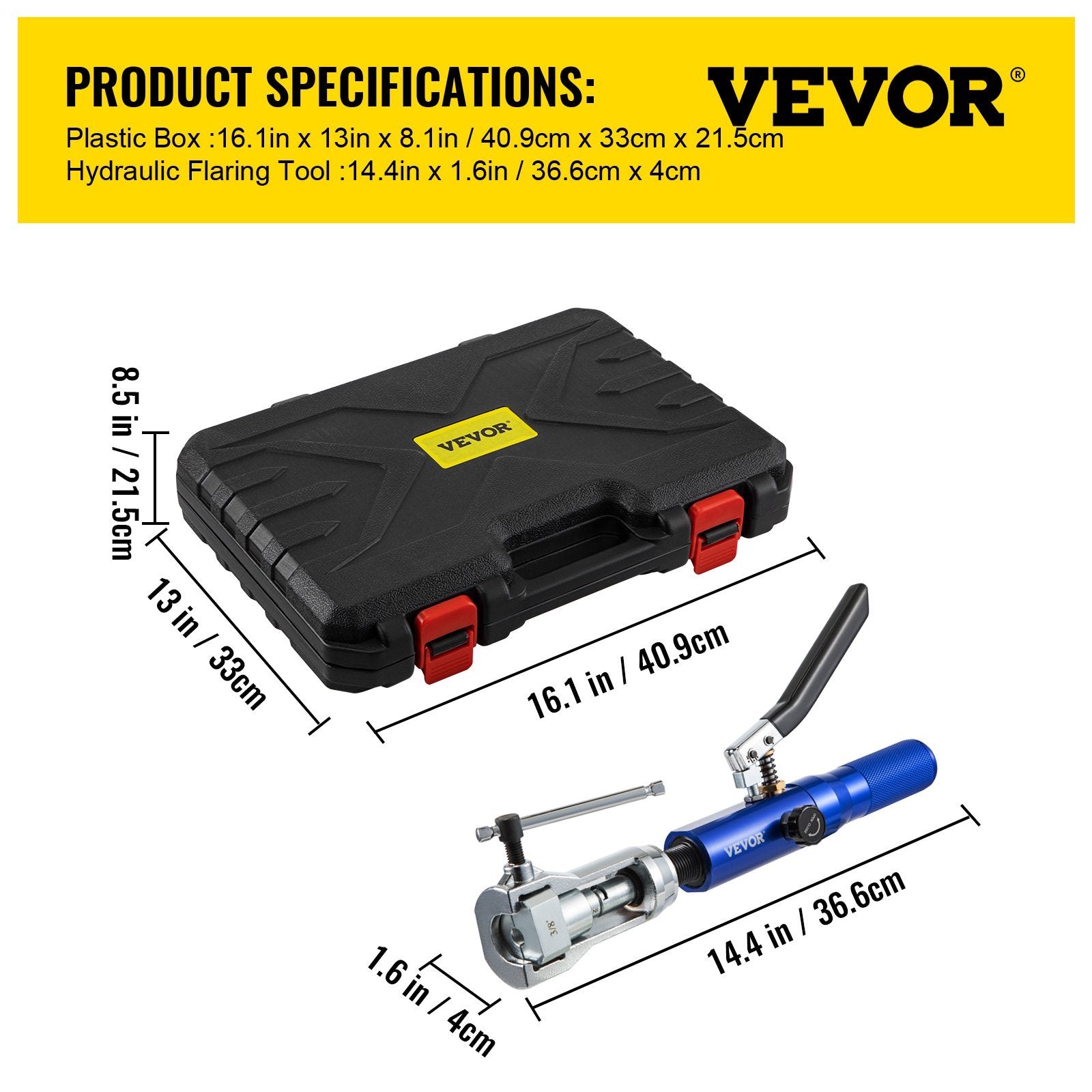Flaring Tool Hydraulic 45 Degree Double Cutter Deburrer 32PCS 4.8-12.7mm