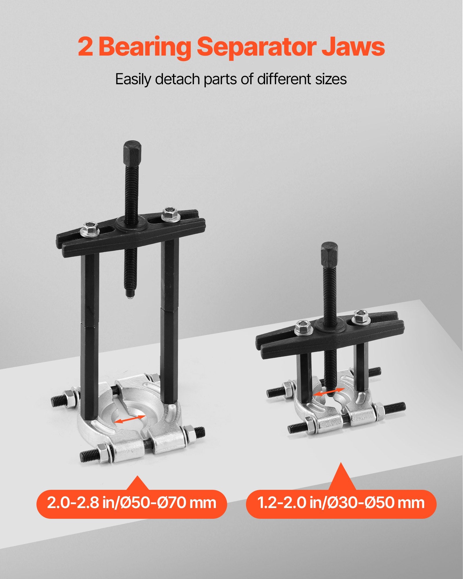 Bearing Puller Kit, 14-Piece 5 Ton Bearing Separator with 50mm & 70mm Jaws
